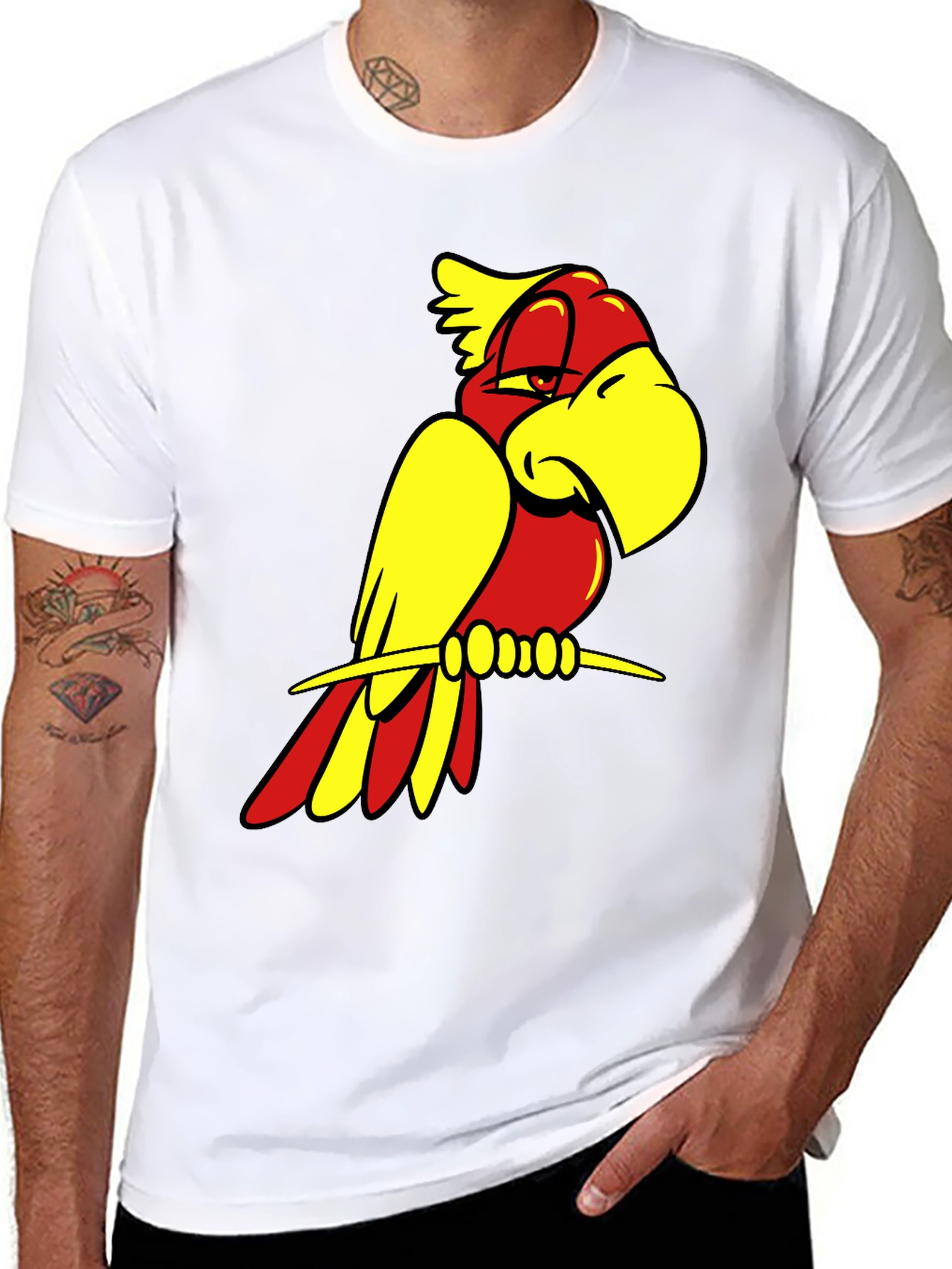 Cool Parrot Graphic Tee - 8