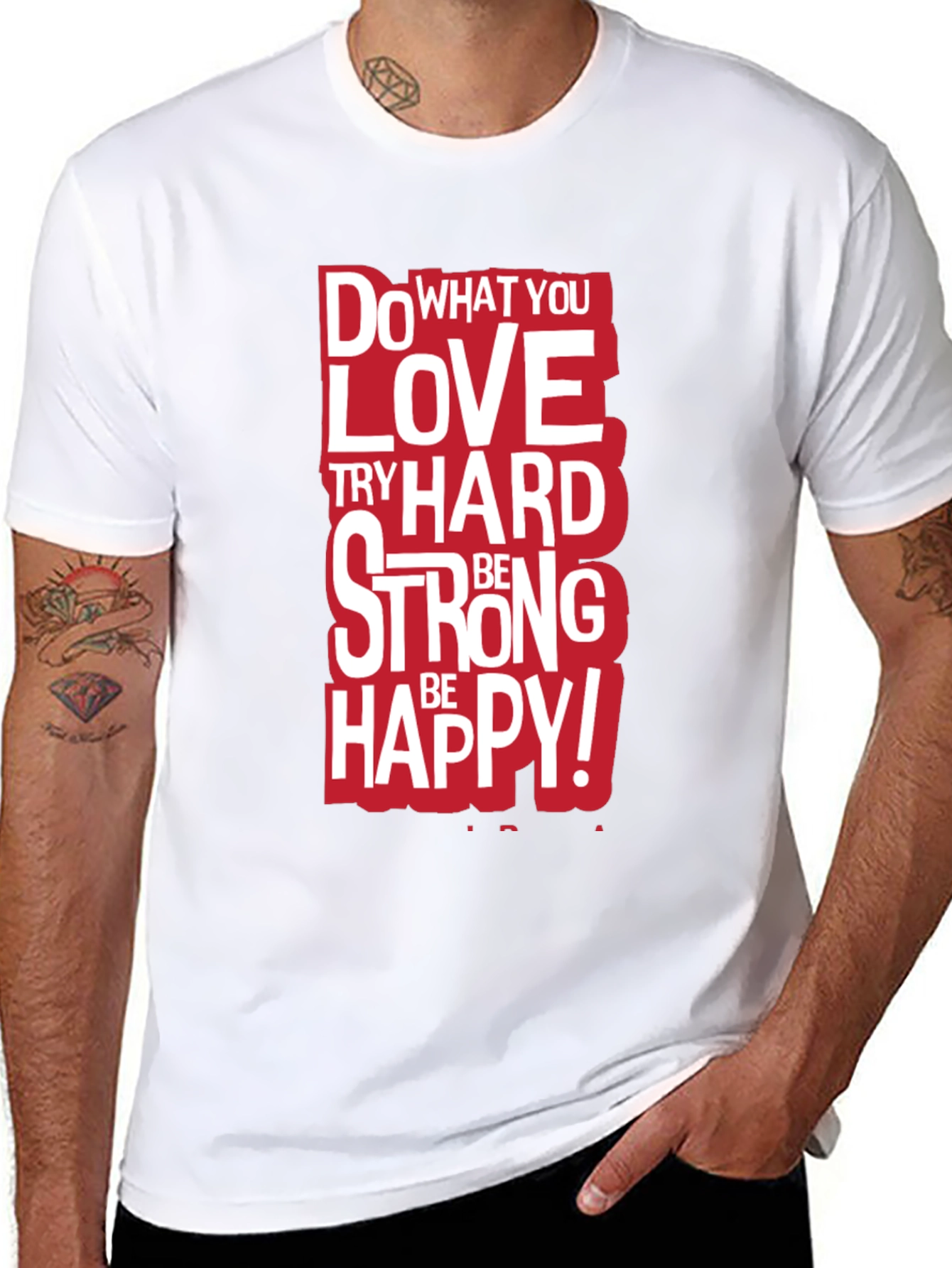Black Motivational Graphic Tee - Do What You Love Black T-Shirt view 8