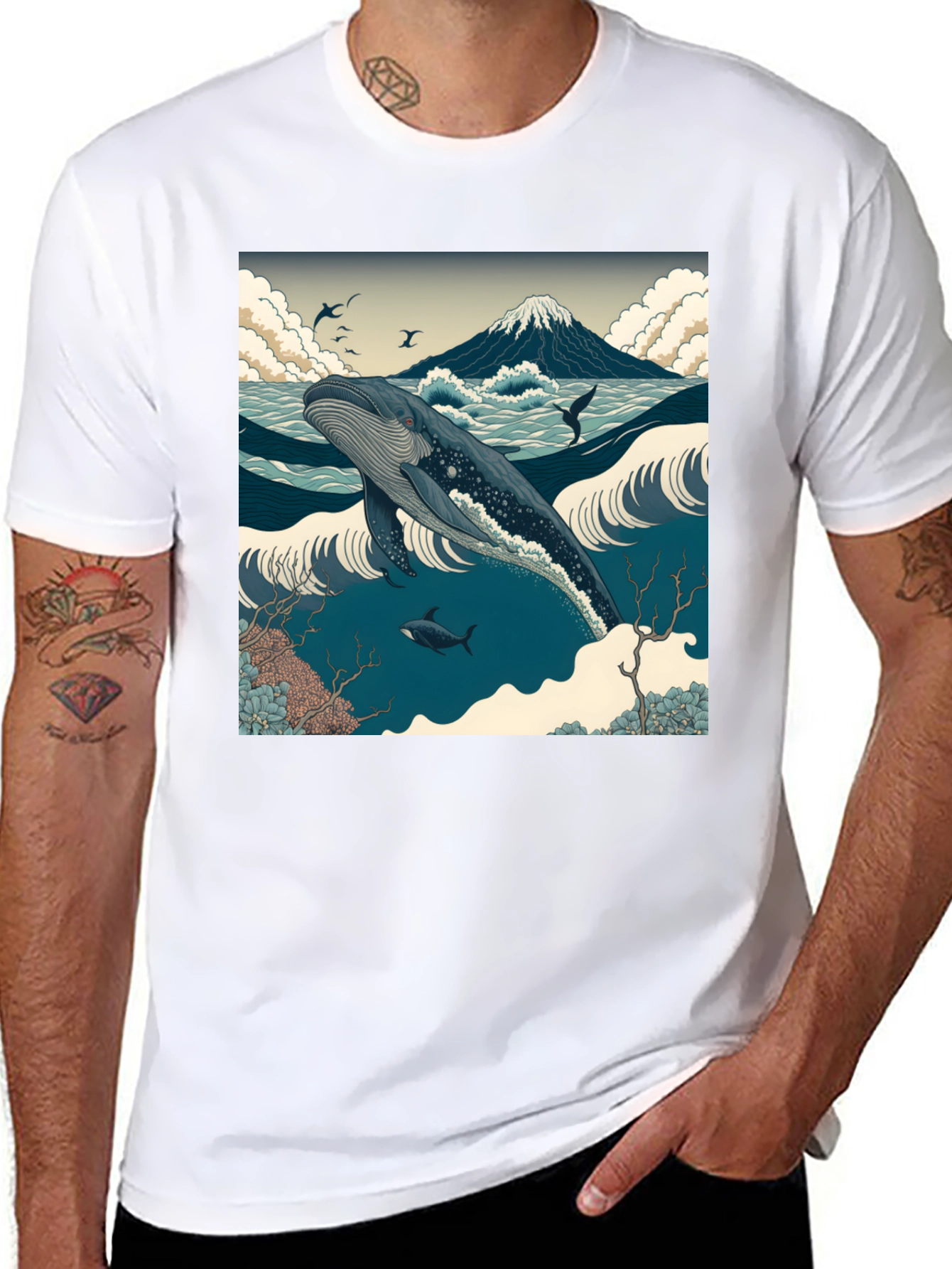 Whale Print T-Shirt - 8