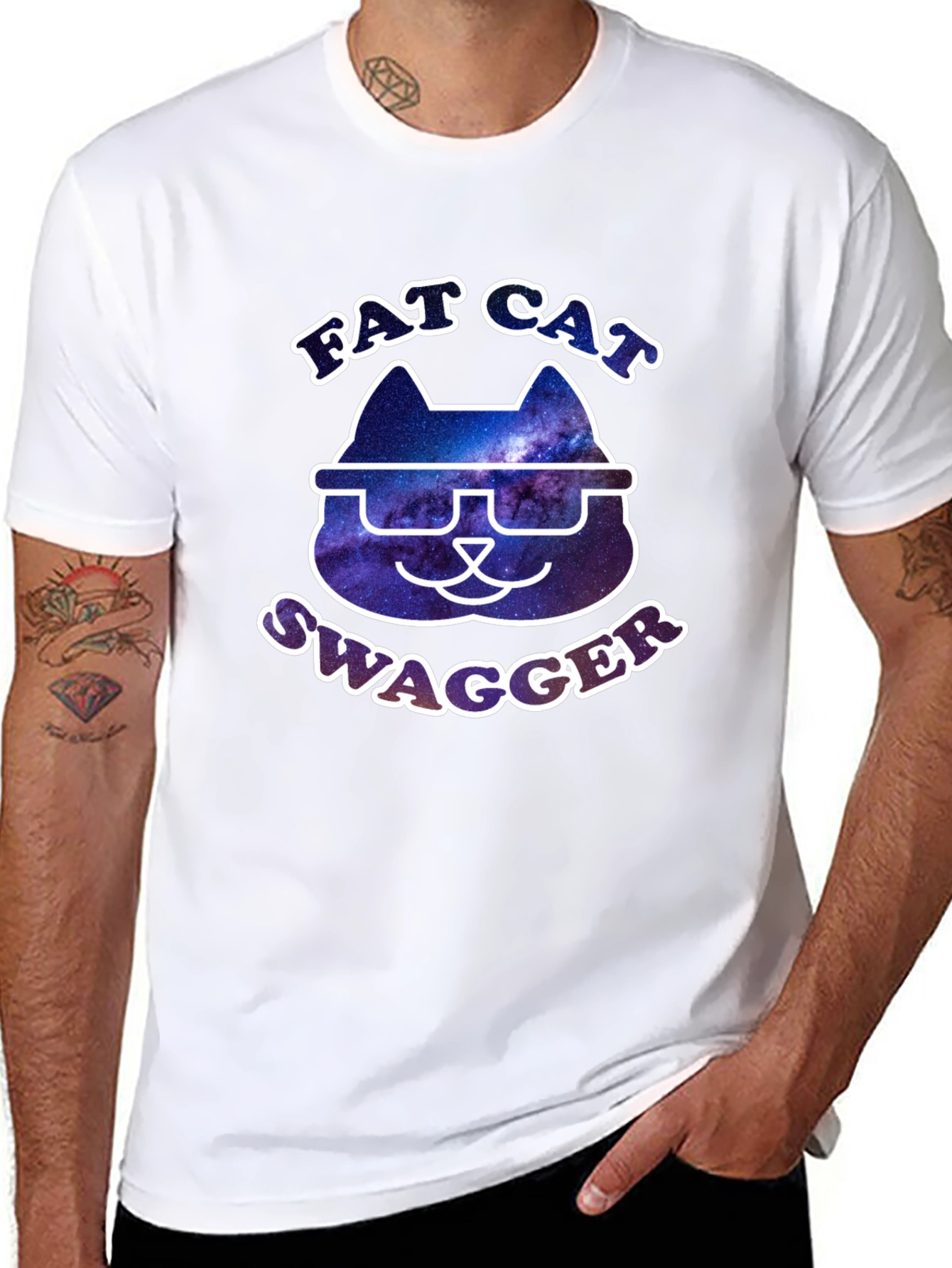 Black Fat Cat Swagger Graphic T-Shirt view 8