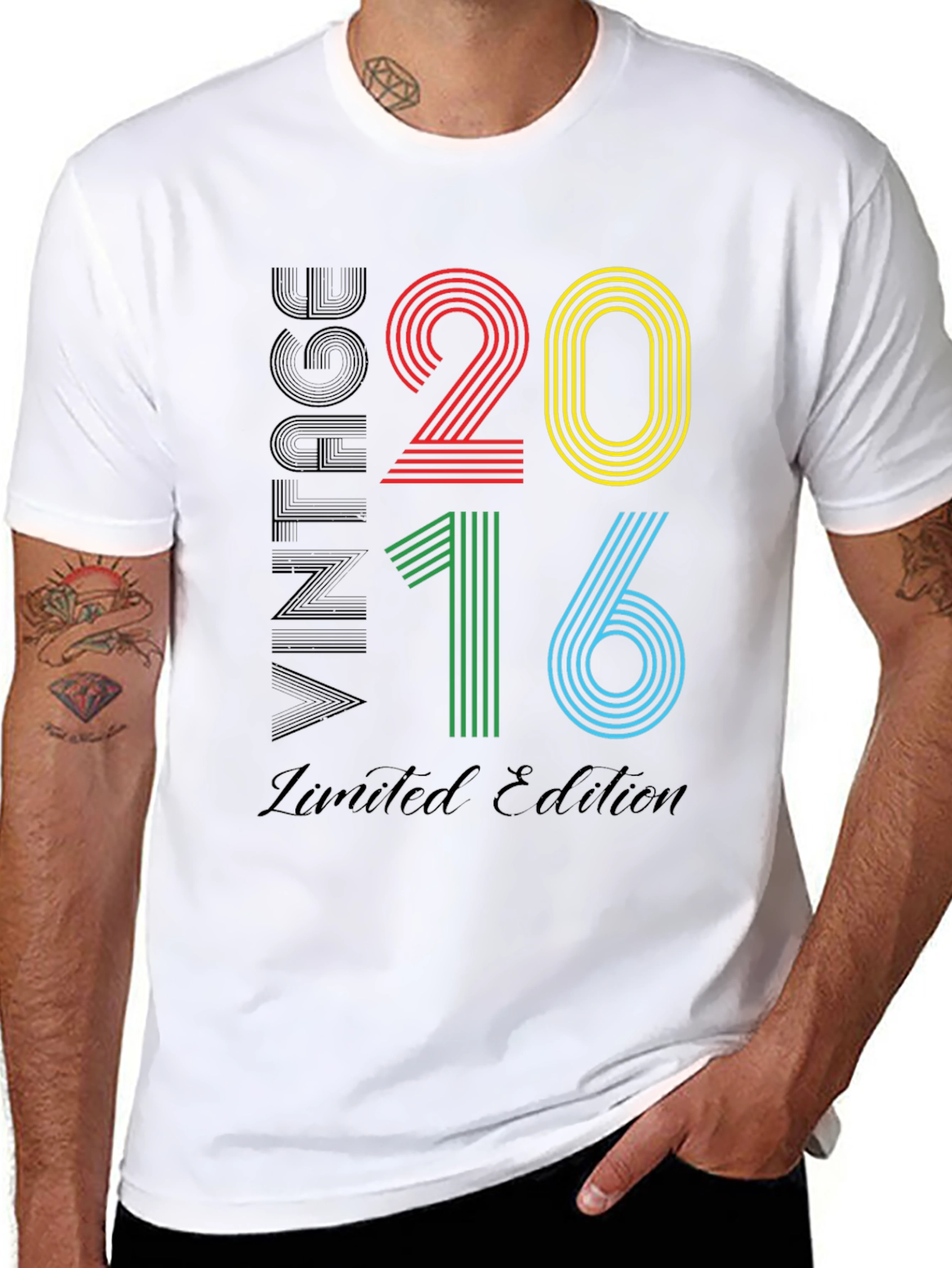 Black Vintage 2016 Limited Edition T-Shirt view 8