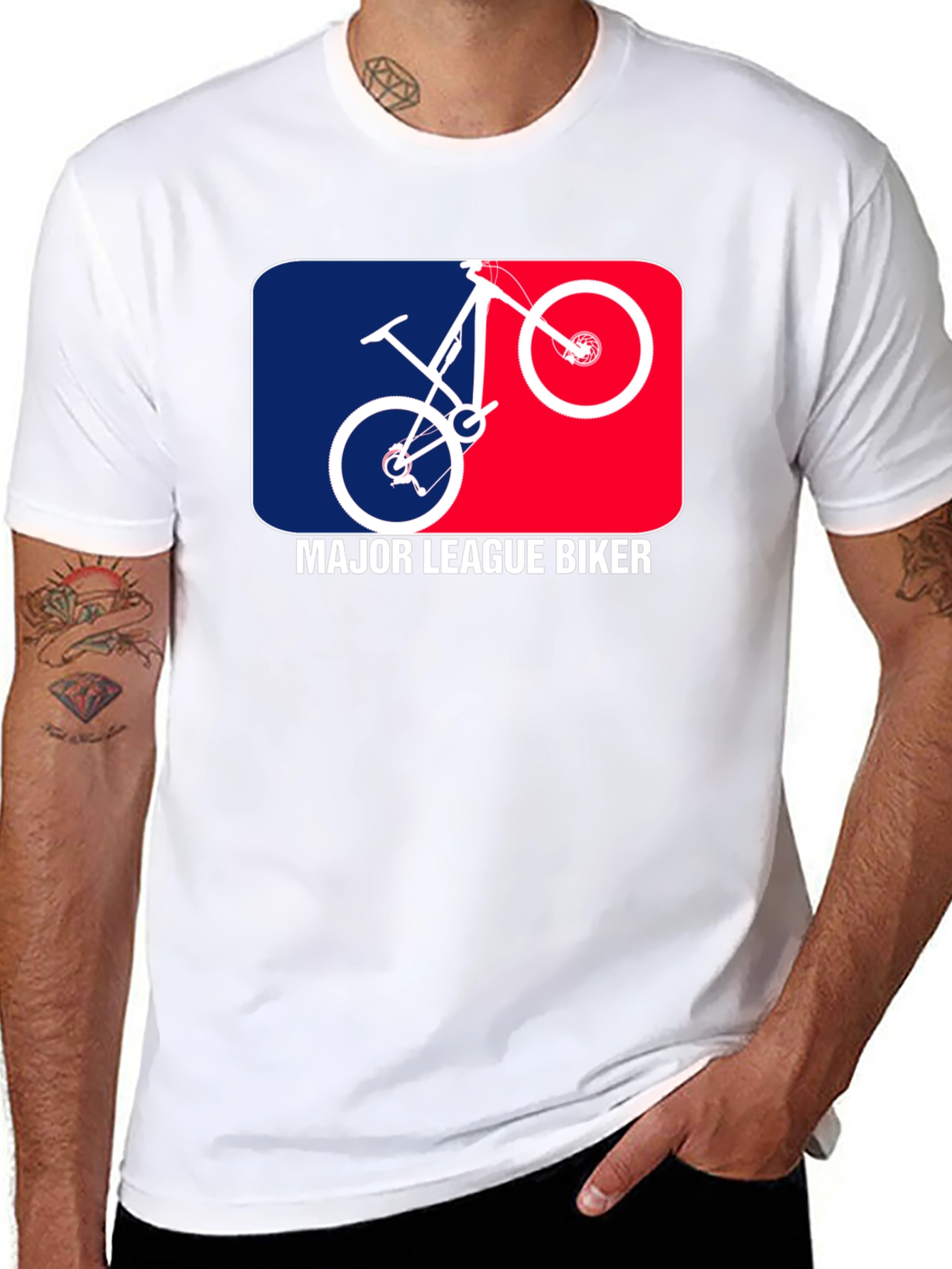 Black Major League Biker T-Shirt - Black Tee view 8