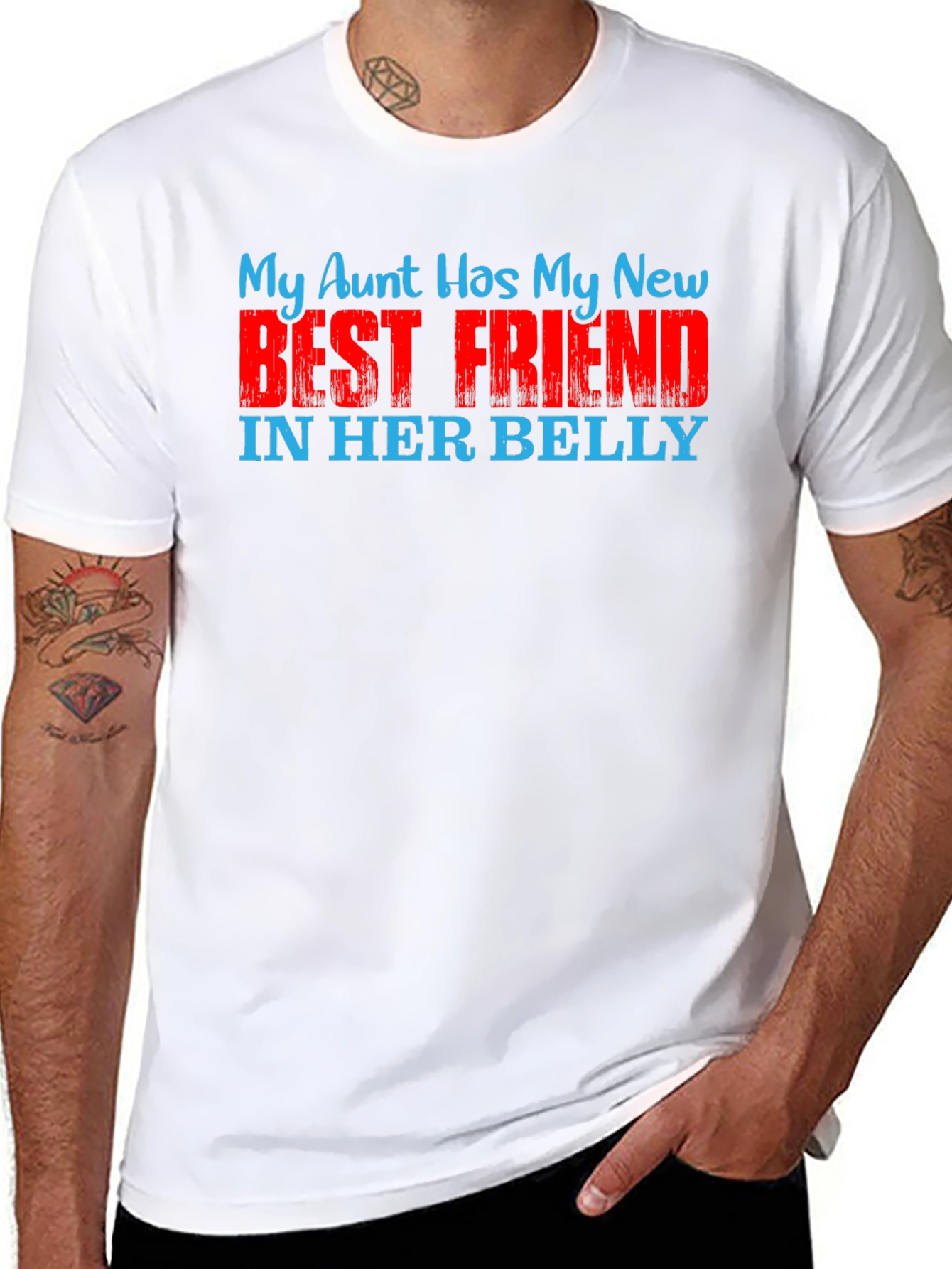 Black My Aunt Has My New Best Friend T-Shirt view 8