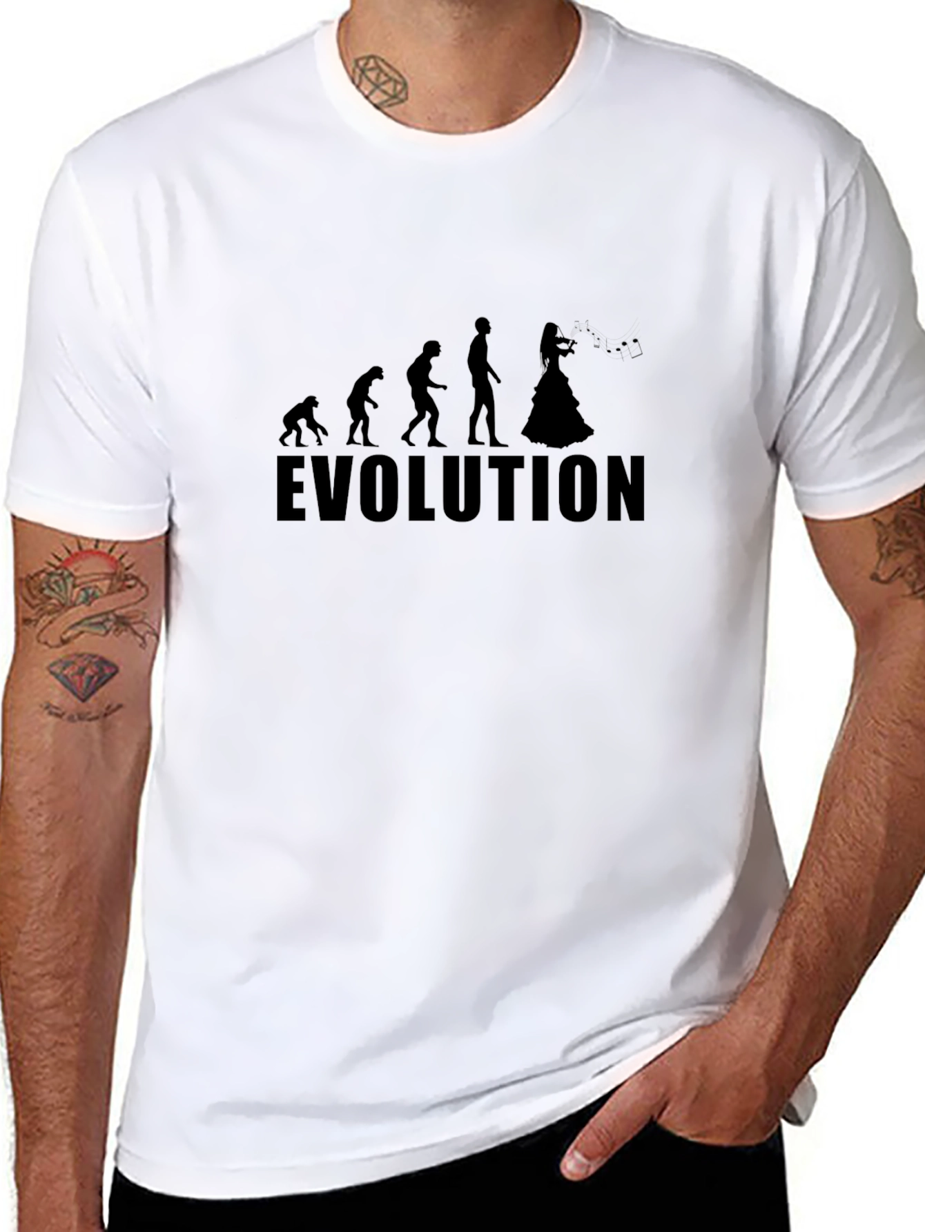 Black Evolution Men's Graphic T-Shirt view 8