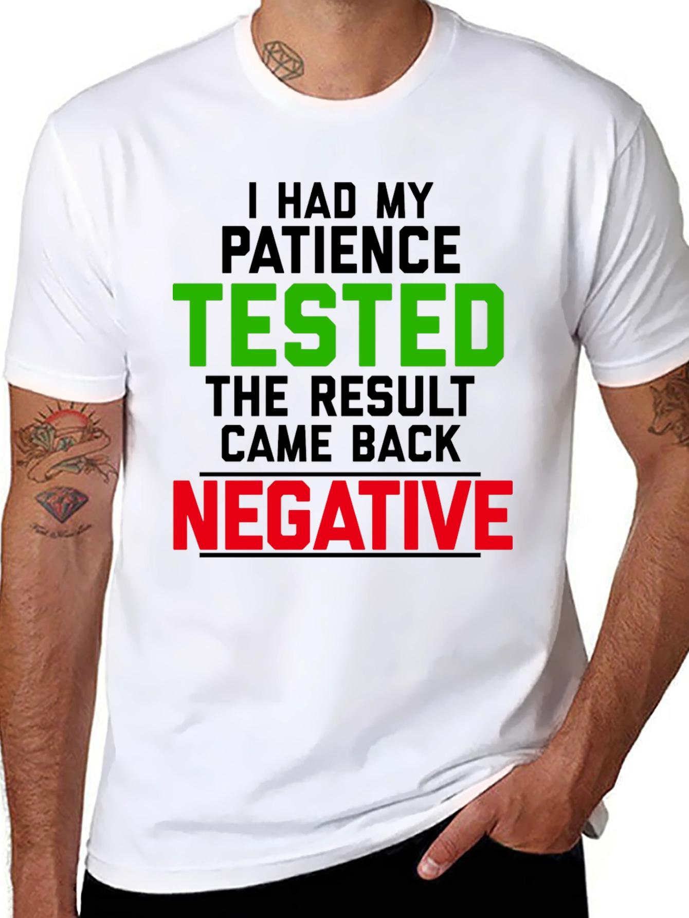Black Patience Tested Funny Graphic Tee view 8