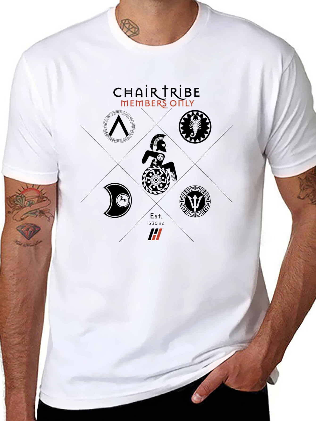 Black Chair Tribe Members Only Black T-Shirt view 8