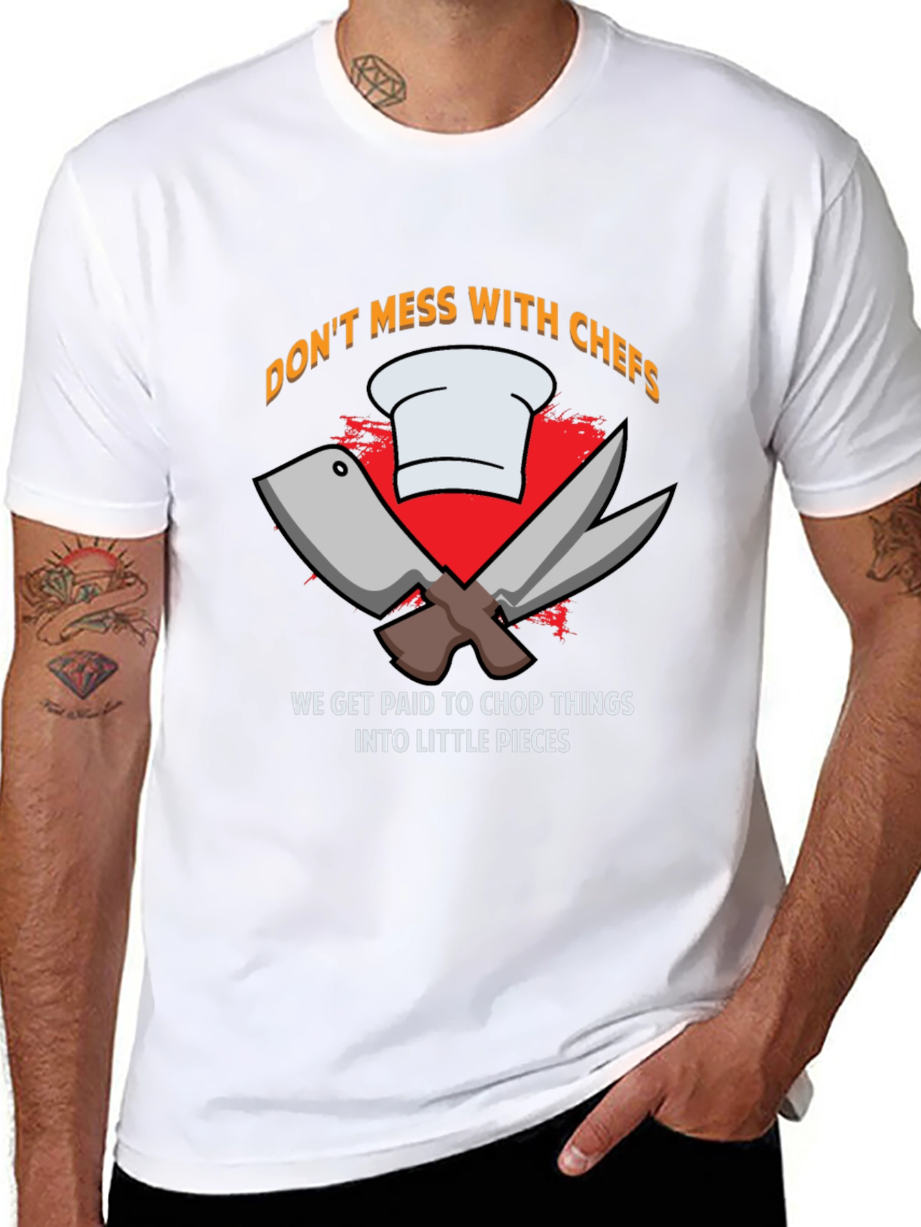 Don't Mess with Chefs Black T-Shirt - 8