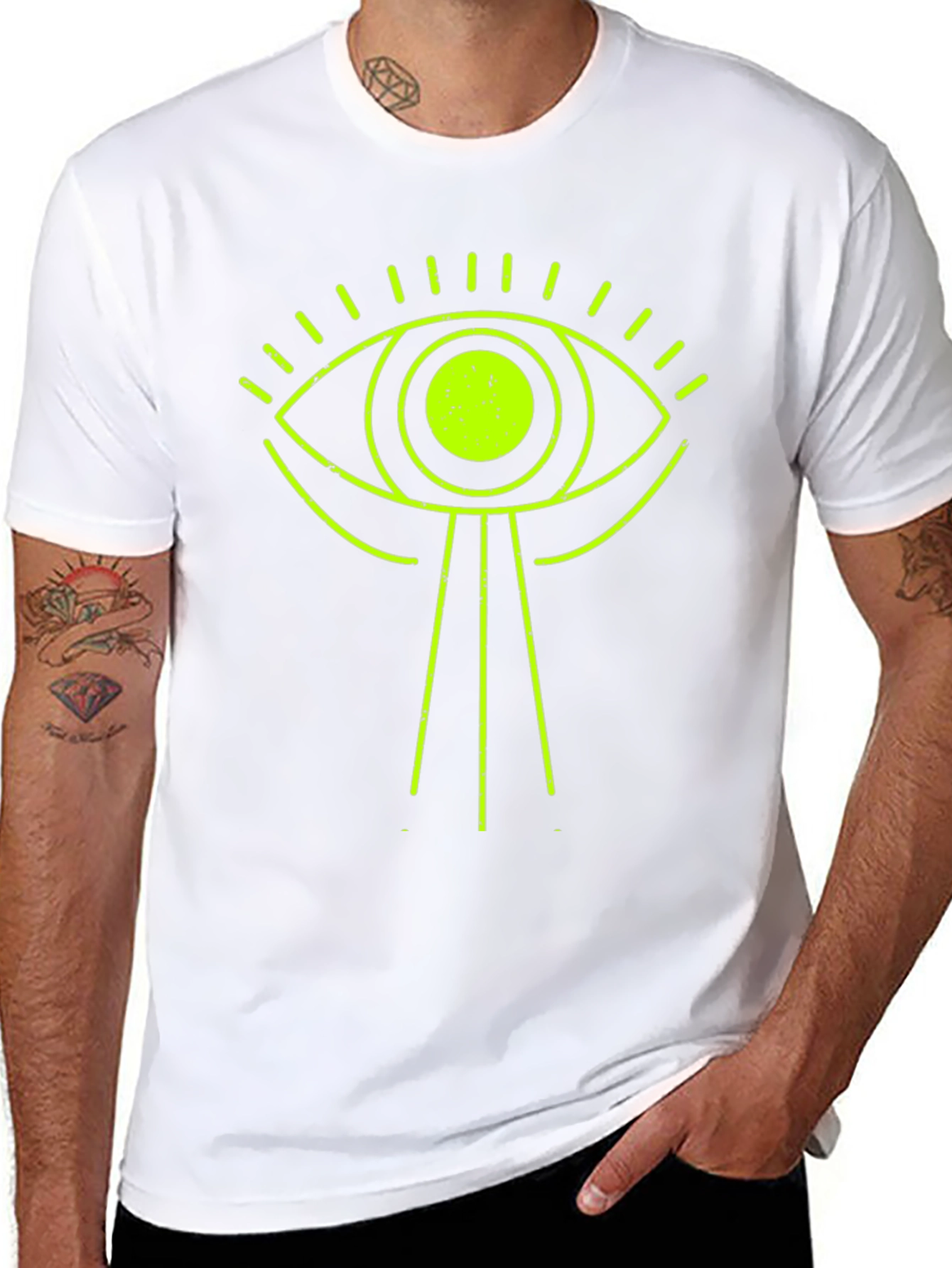 Black All-Seeing Eye Graphic Tee - Black view 8