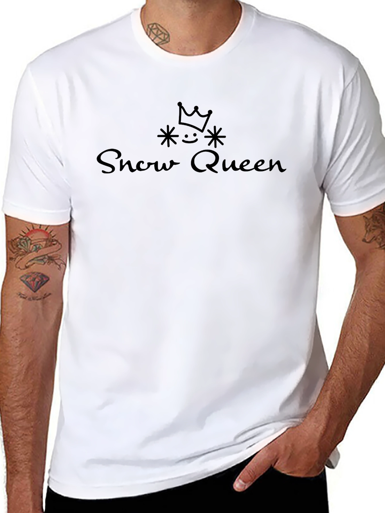 Black Snow Queen Graphic Tee - Black view 8