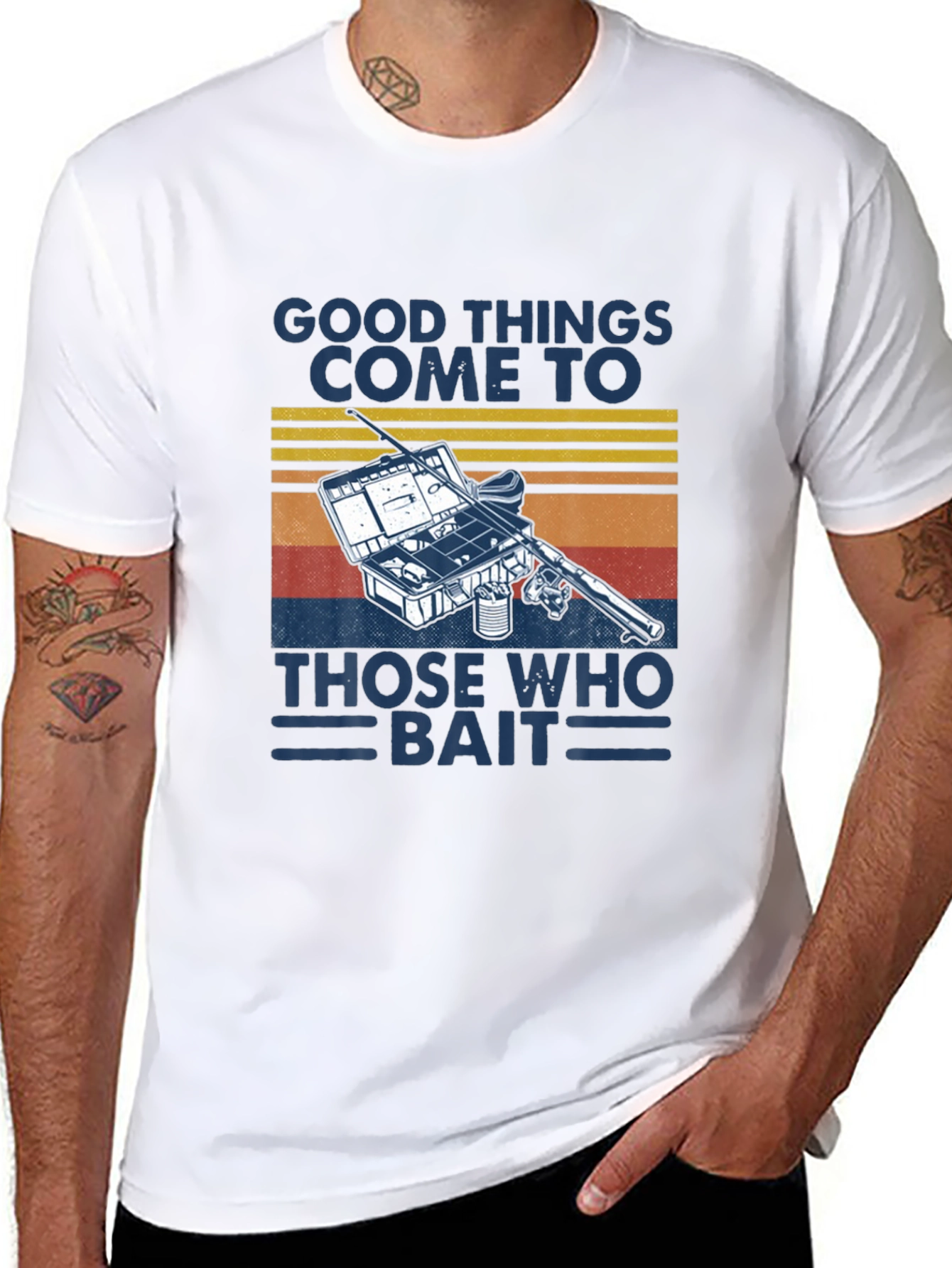 Black Fishing T-Shirt: Good Things Come to Those Who Bait view 8