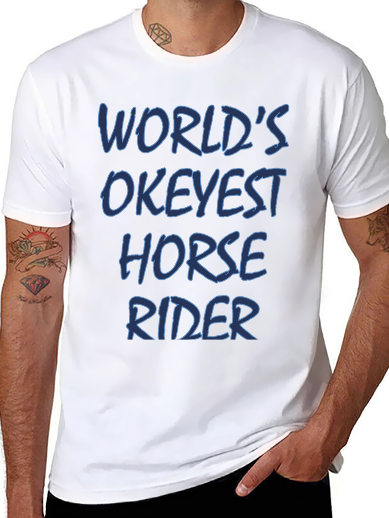 Black World's Okeyest Horse Rider T-Shirt view 8