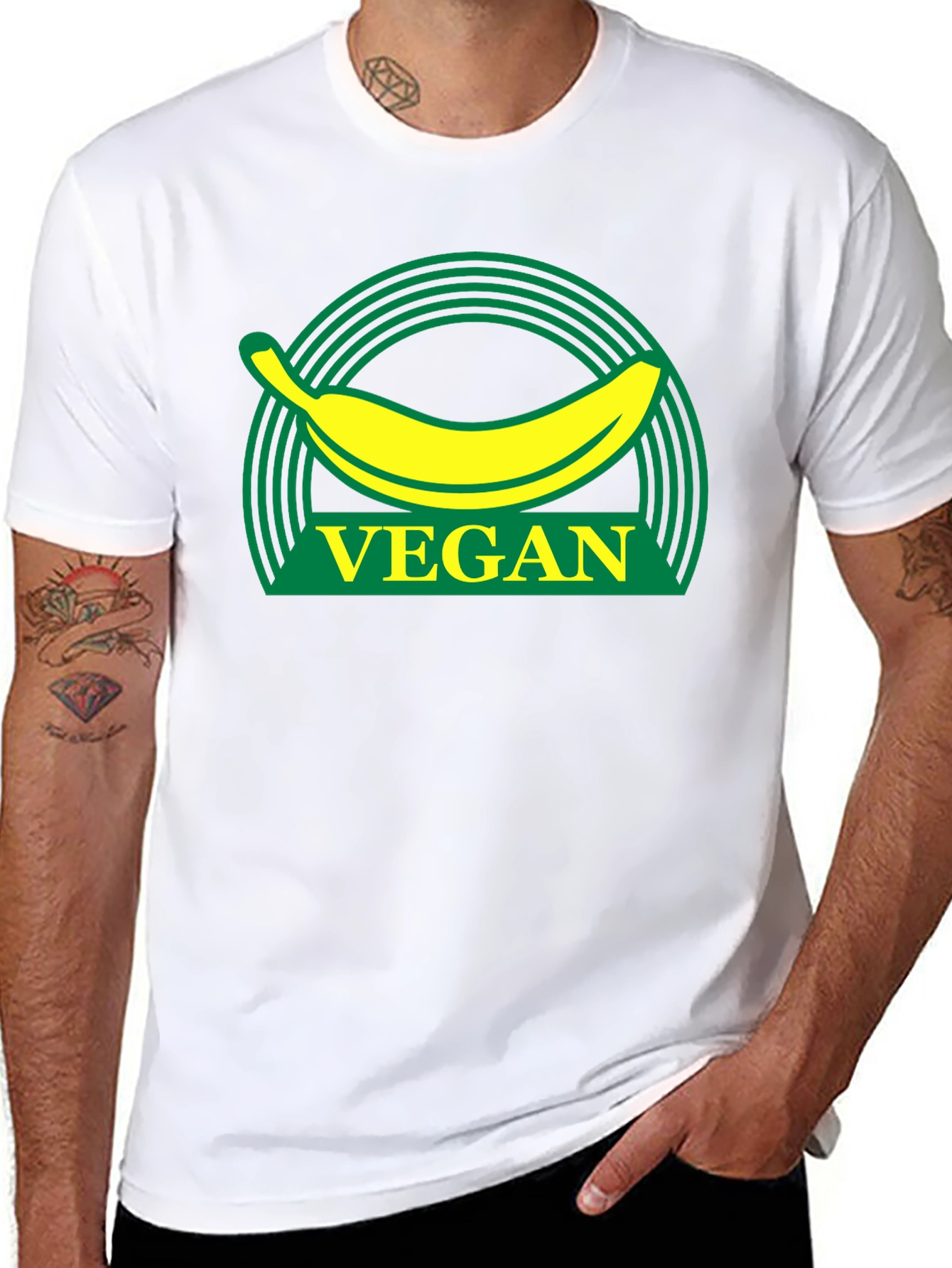 Vegan Banana T-Shirt - Unisex Black Tee - 8