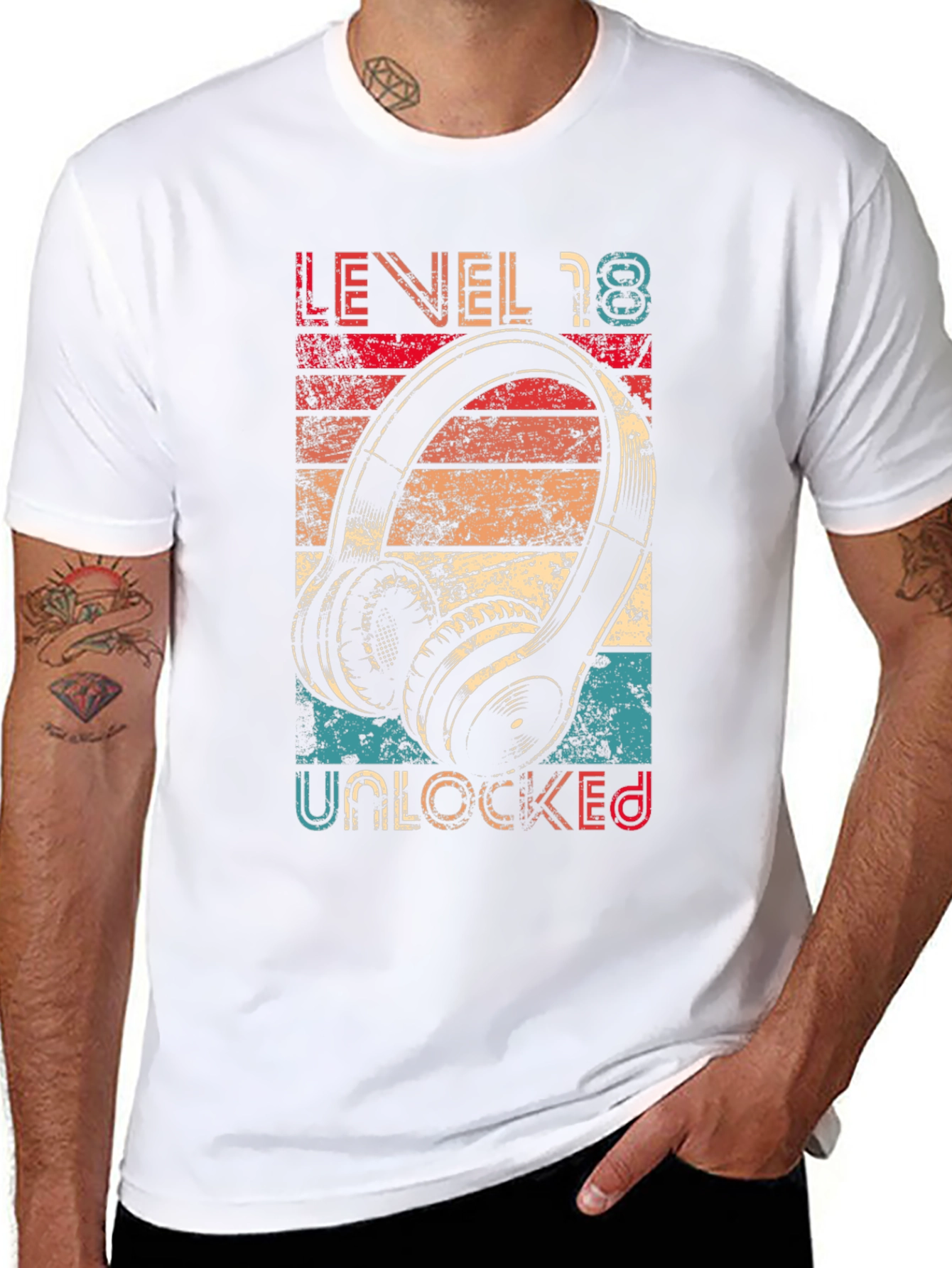 Black Level 18 Unlocked T-Shirt Birthday Gamer Gift view 8