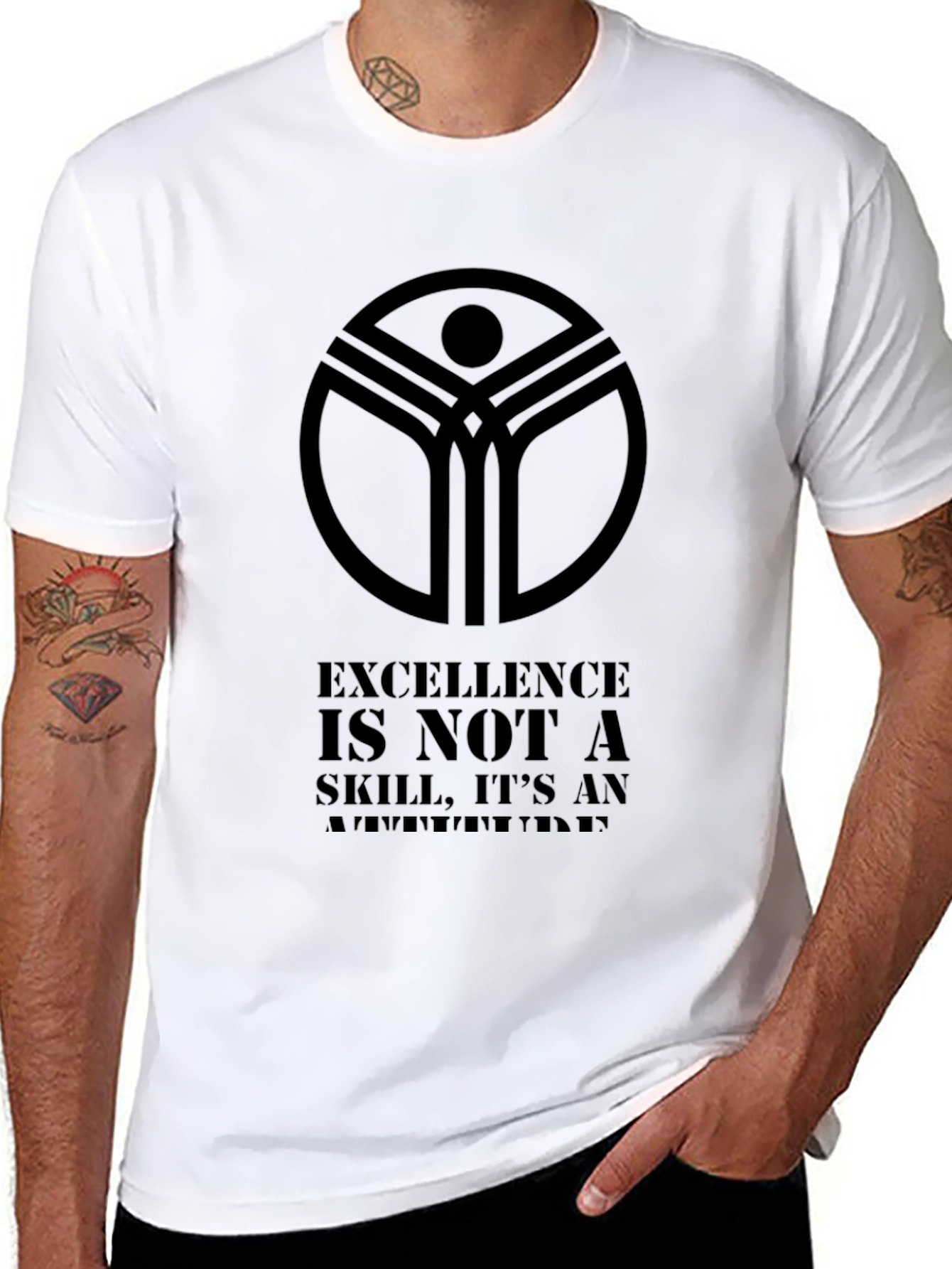 Black Excellence Philosophy Black T-Shirt view 8