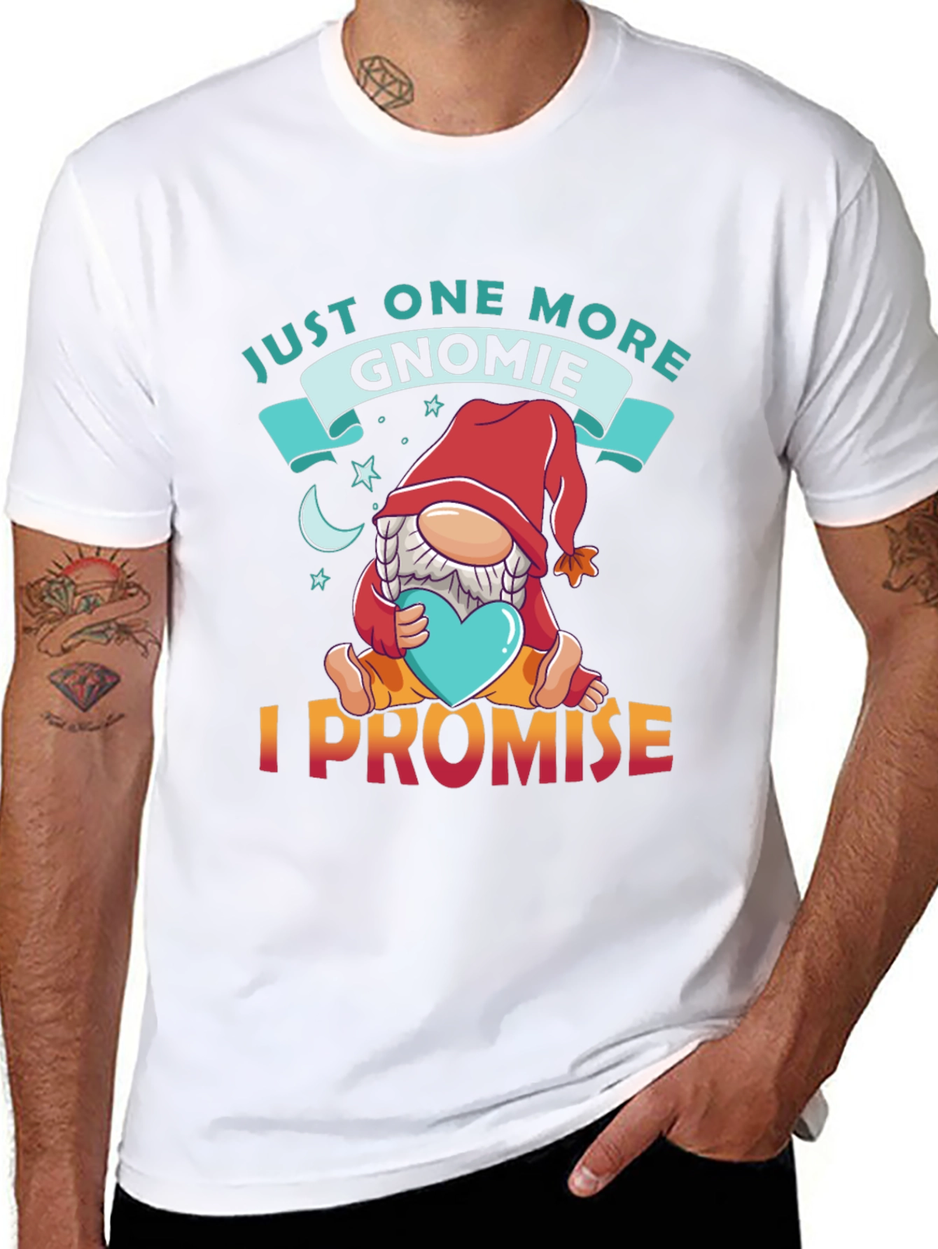 Black Gnomie Promise T-Shirt - Cute Gnome Lover Tee view 8