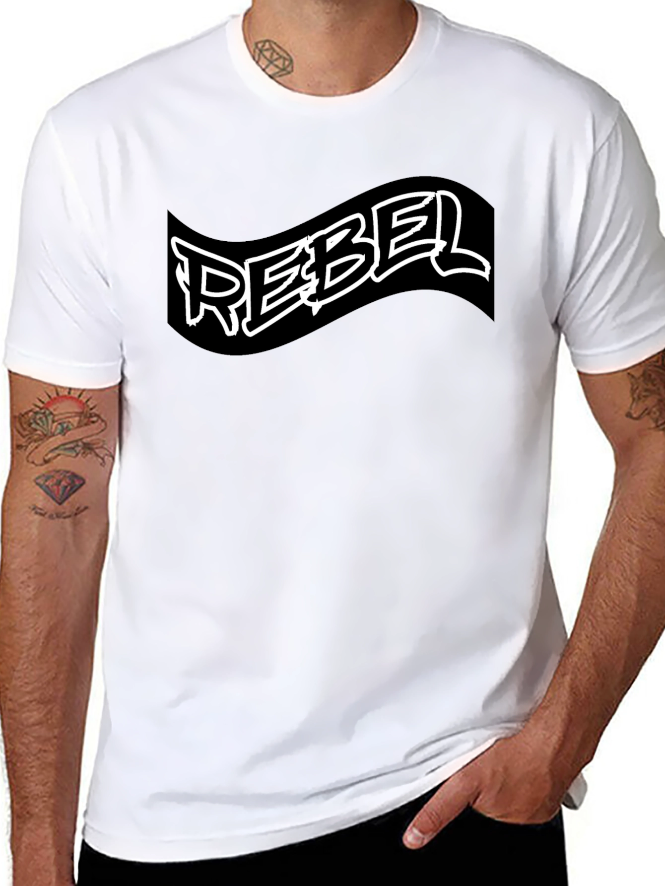 Black Rebel Black T-Shirt - Edgy Graphic Tee view 8