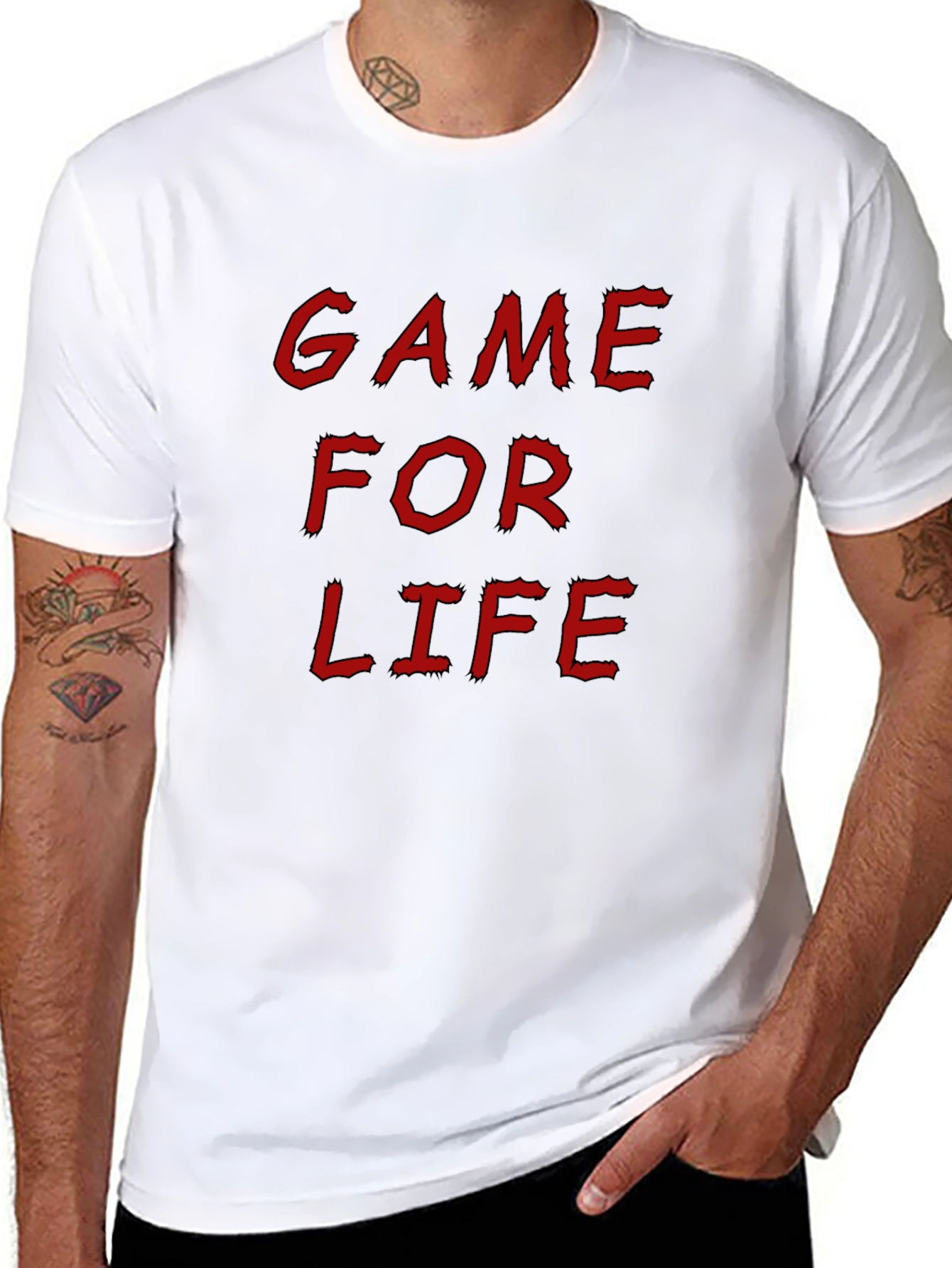 Black Game For Life Graphic Tee view 8