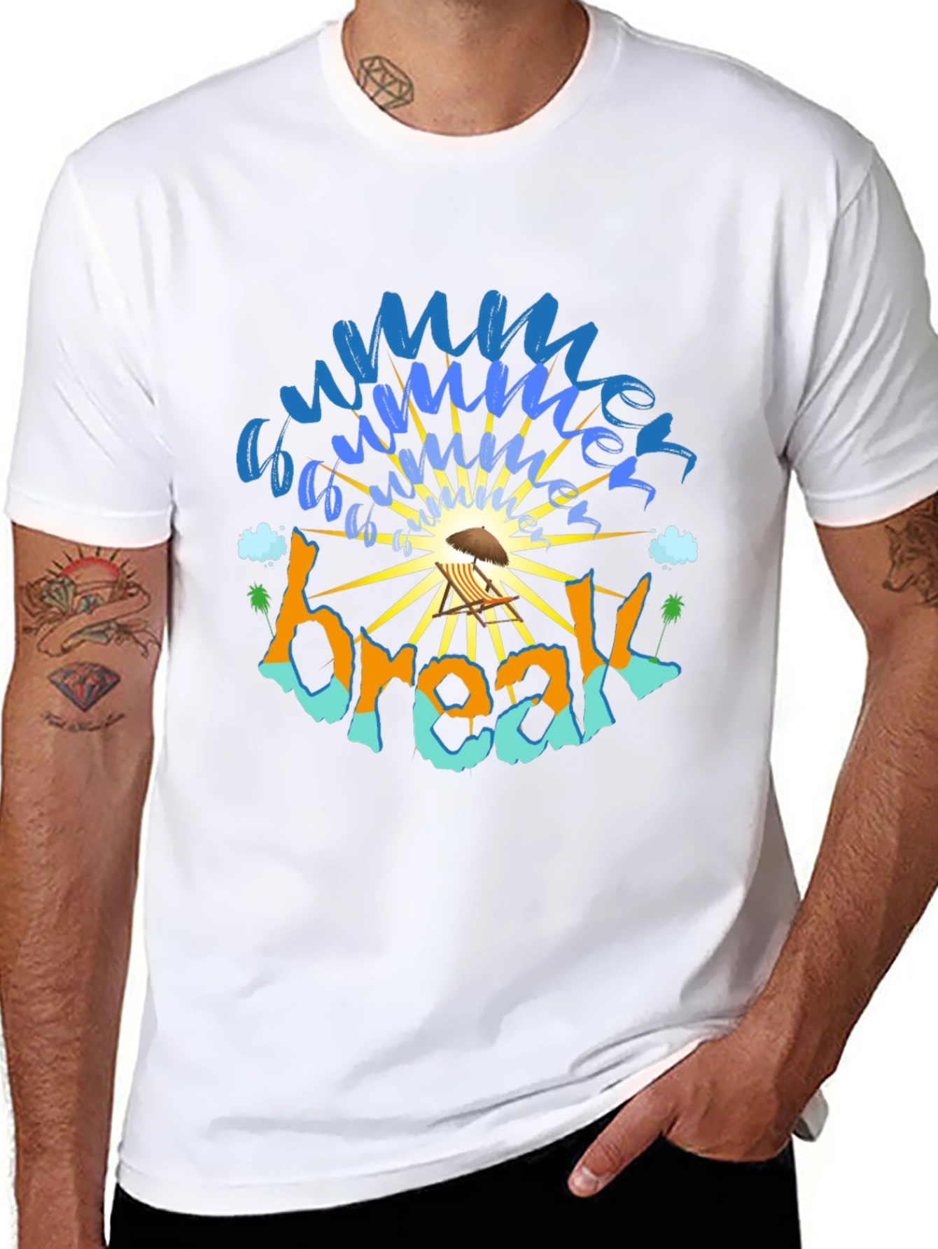 Black Summer Break Graphic Tee view 8