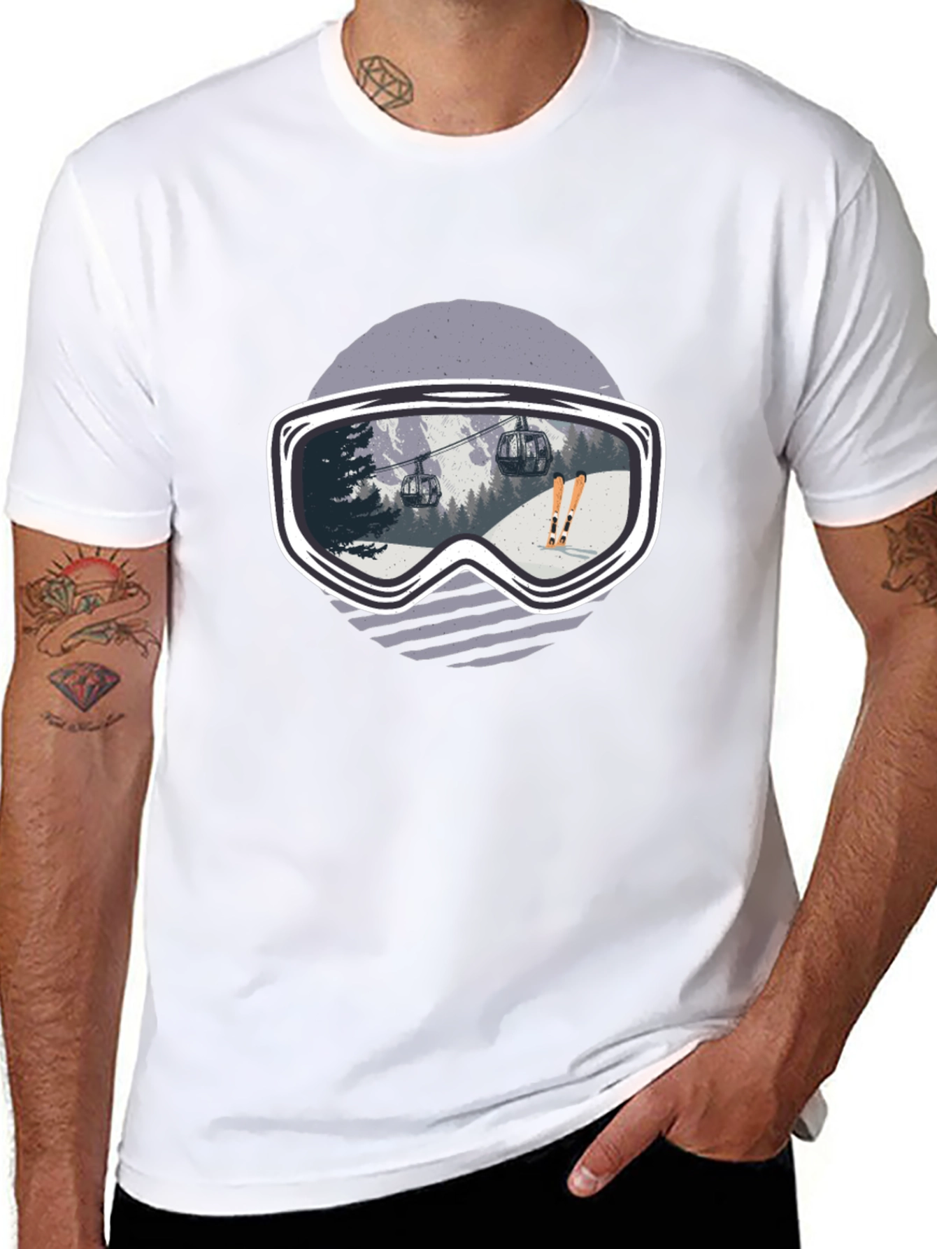 Ski Goggles Graphic Tee - Black - 8