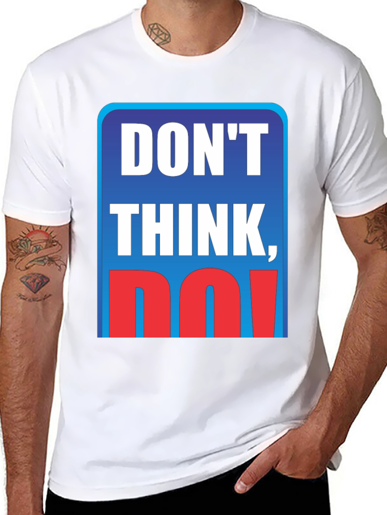 Black Don't Think, Do! Graphic T-Shirt view 8