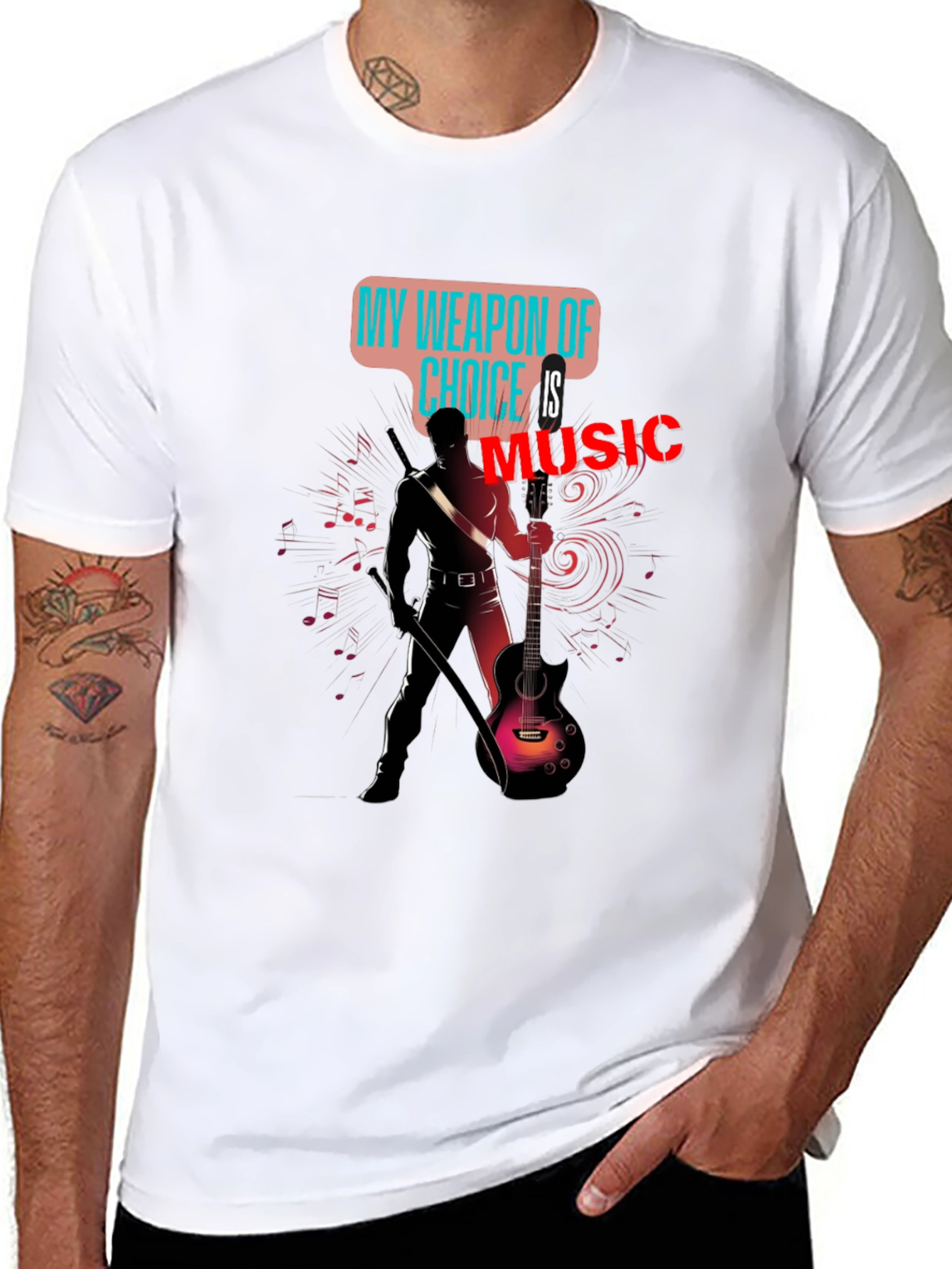 Black Music is My Weapon T-Shirt view 8