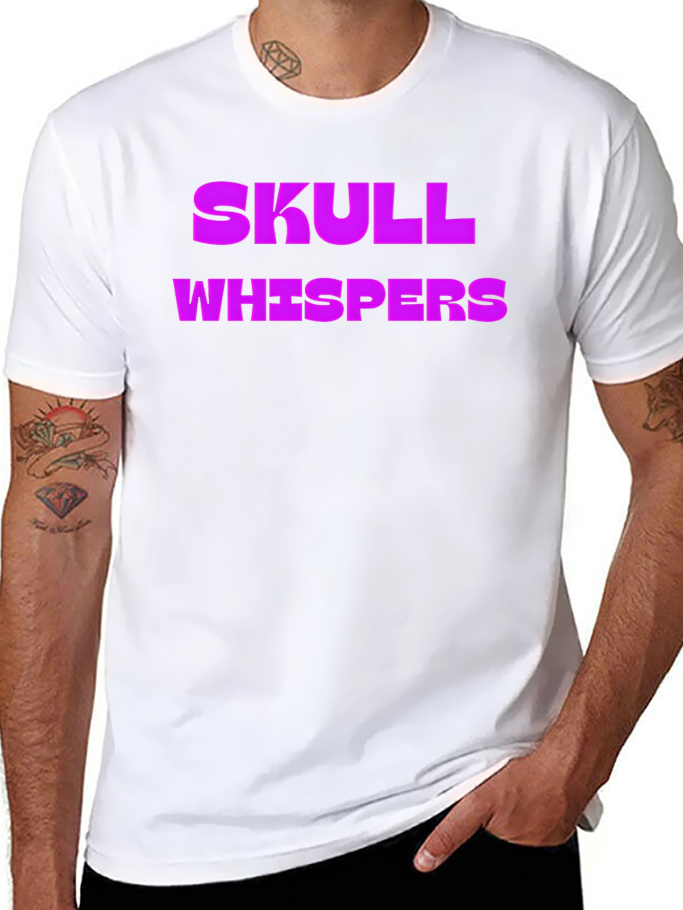 Black Skull Whispers Graphic Tee - Black Cotton view 8