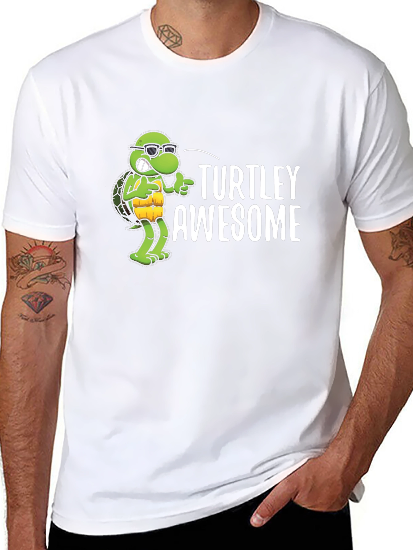 Black Turtley Awesome Black Graphic Tee view 8