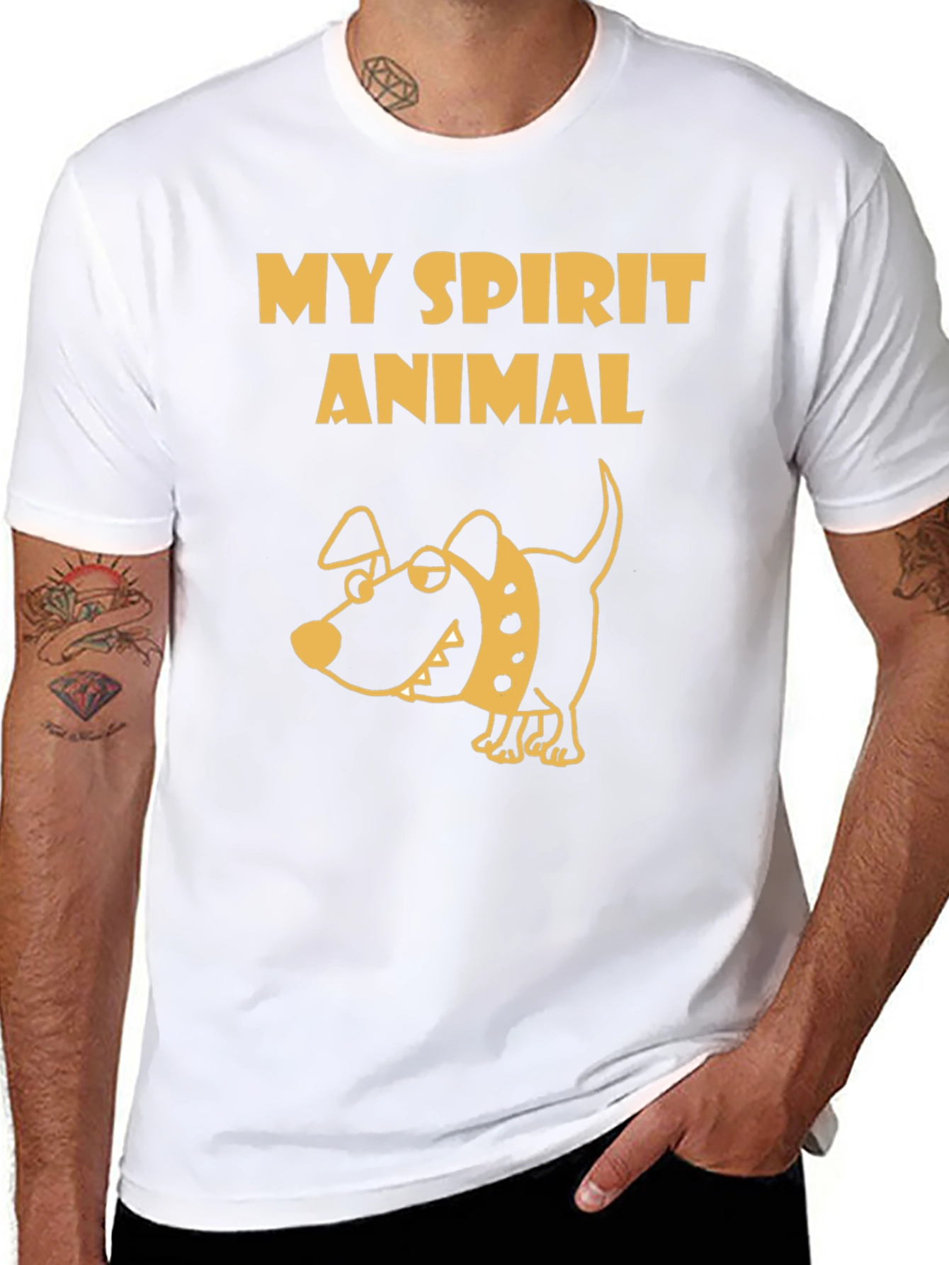 Black My Spirit Animal Dog T-Shirt - Black view 8