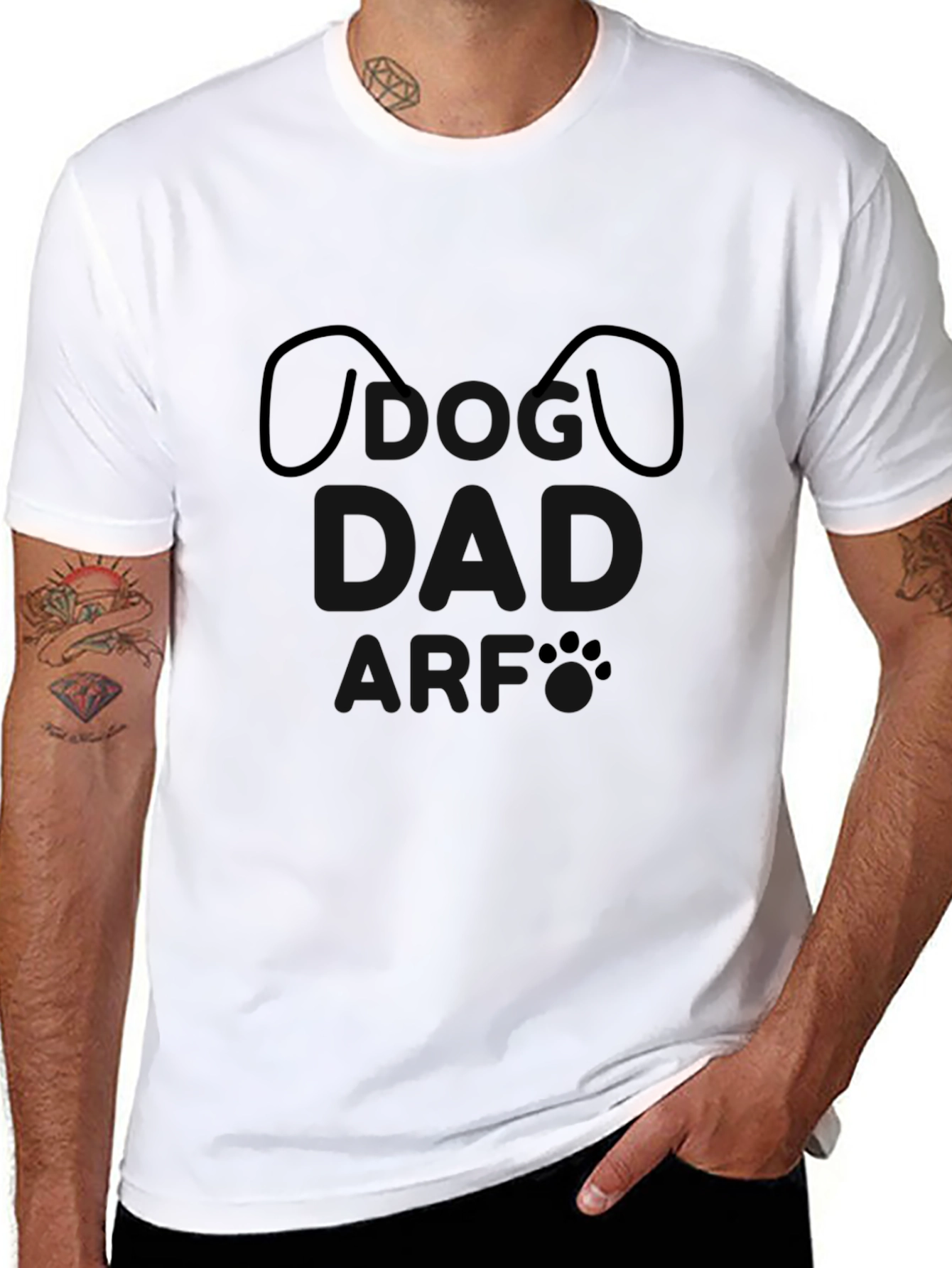 Black Dog Lover T-Shirt - Minimalist Pet Paw Design view 8