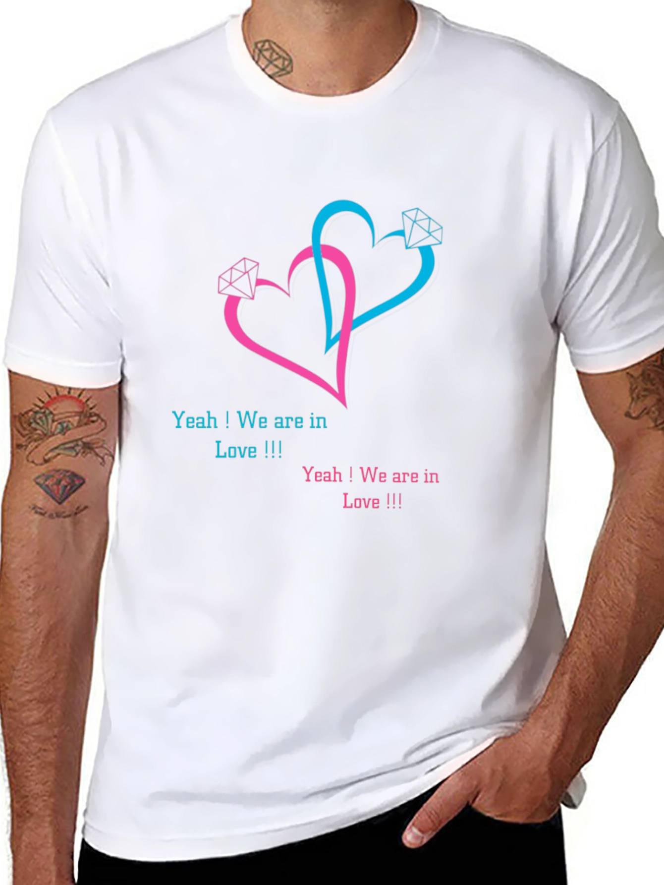 Black Love Hearts T-Shirt - Stylish Graphic Tee view 8