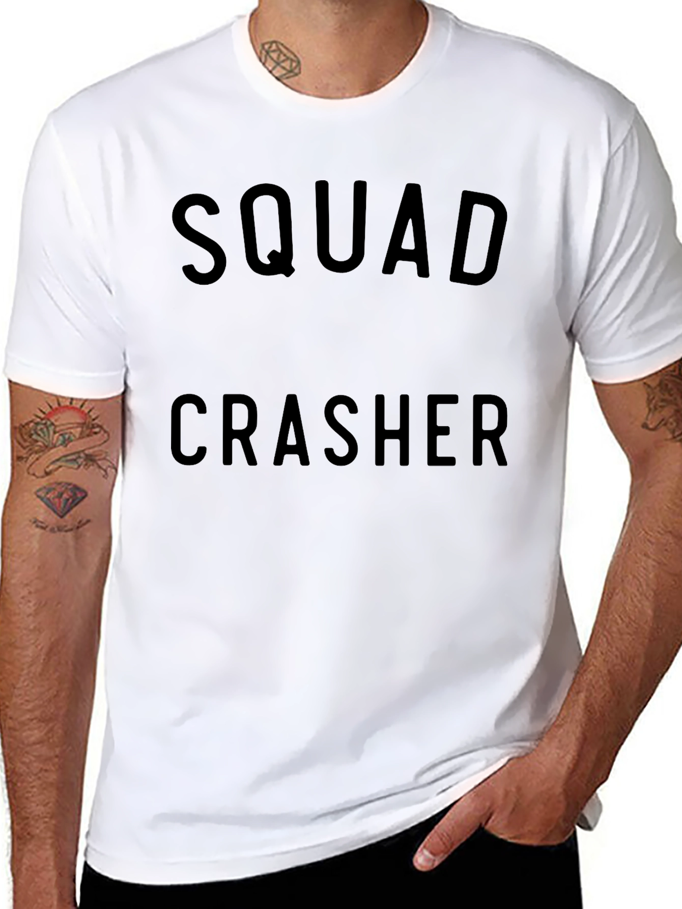 Black Squad Crasher Black T-Shirt view 8
