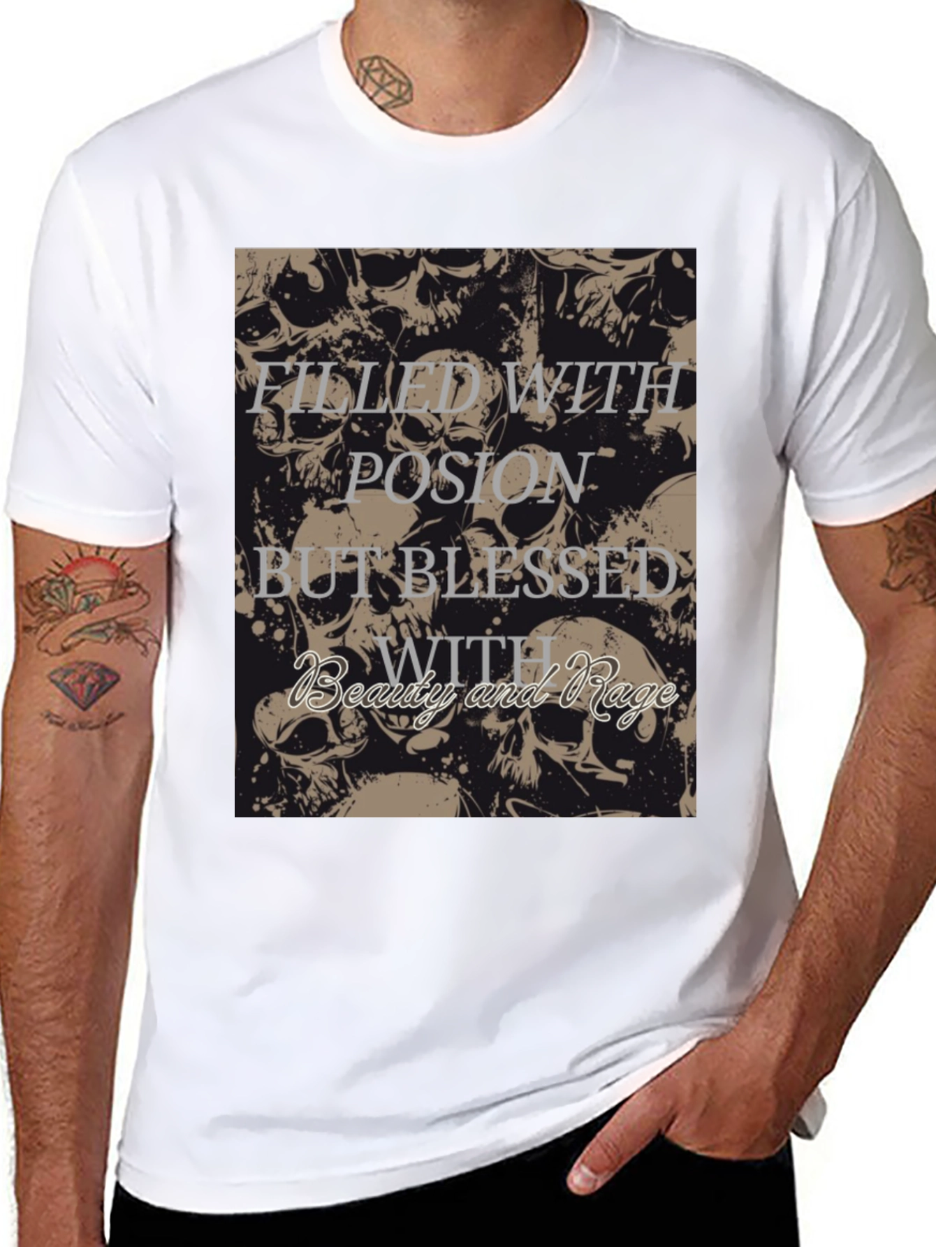 Skull Filled With Rage T-Shirt - 8