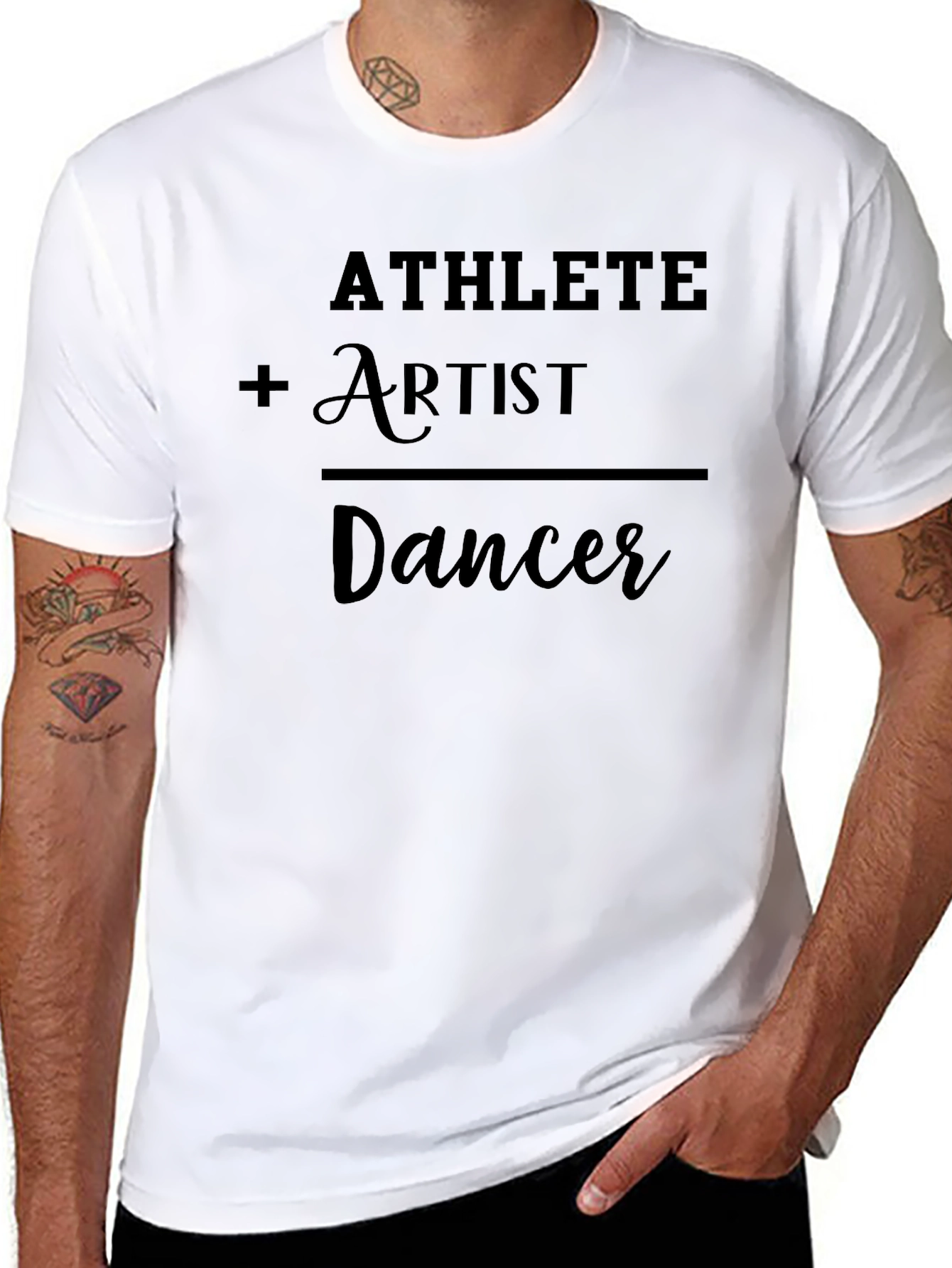 Black Athlete Artist Dancer Black Graphic Tee view 8