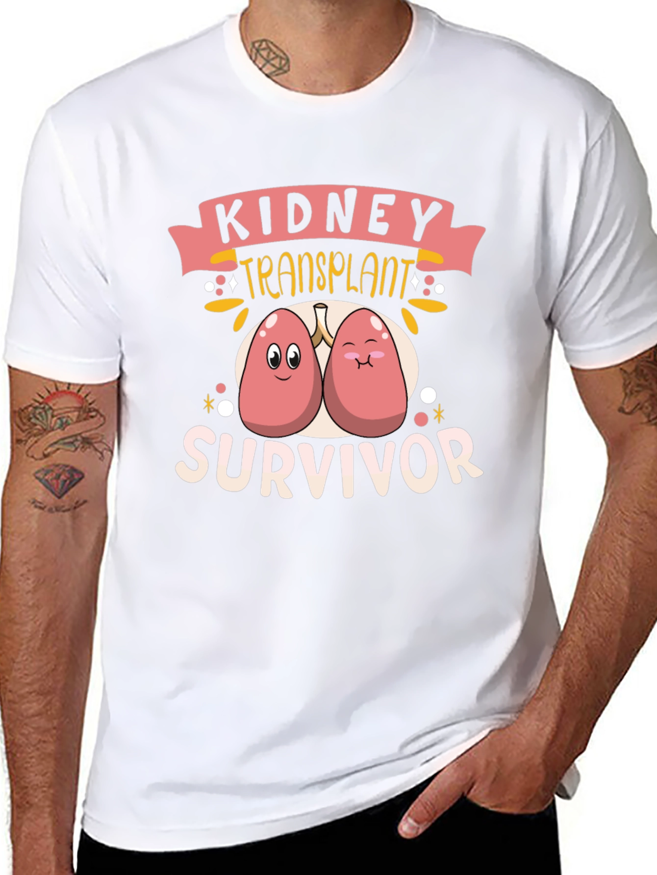 Black Kidney Transplant Survivor Black T-Shirt view 8