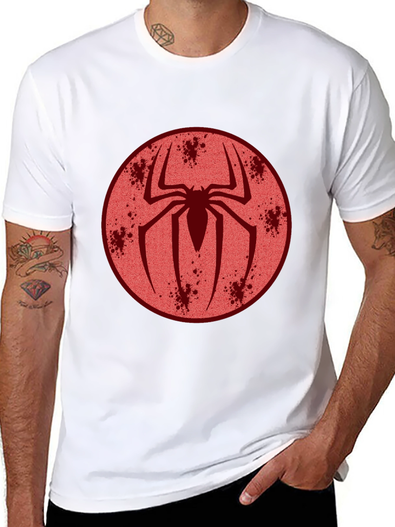 Black Spider Emblem Graphic Tee - Soft Cotton Comfort view 8