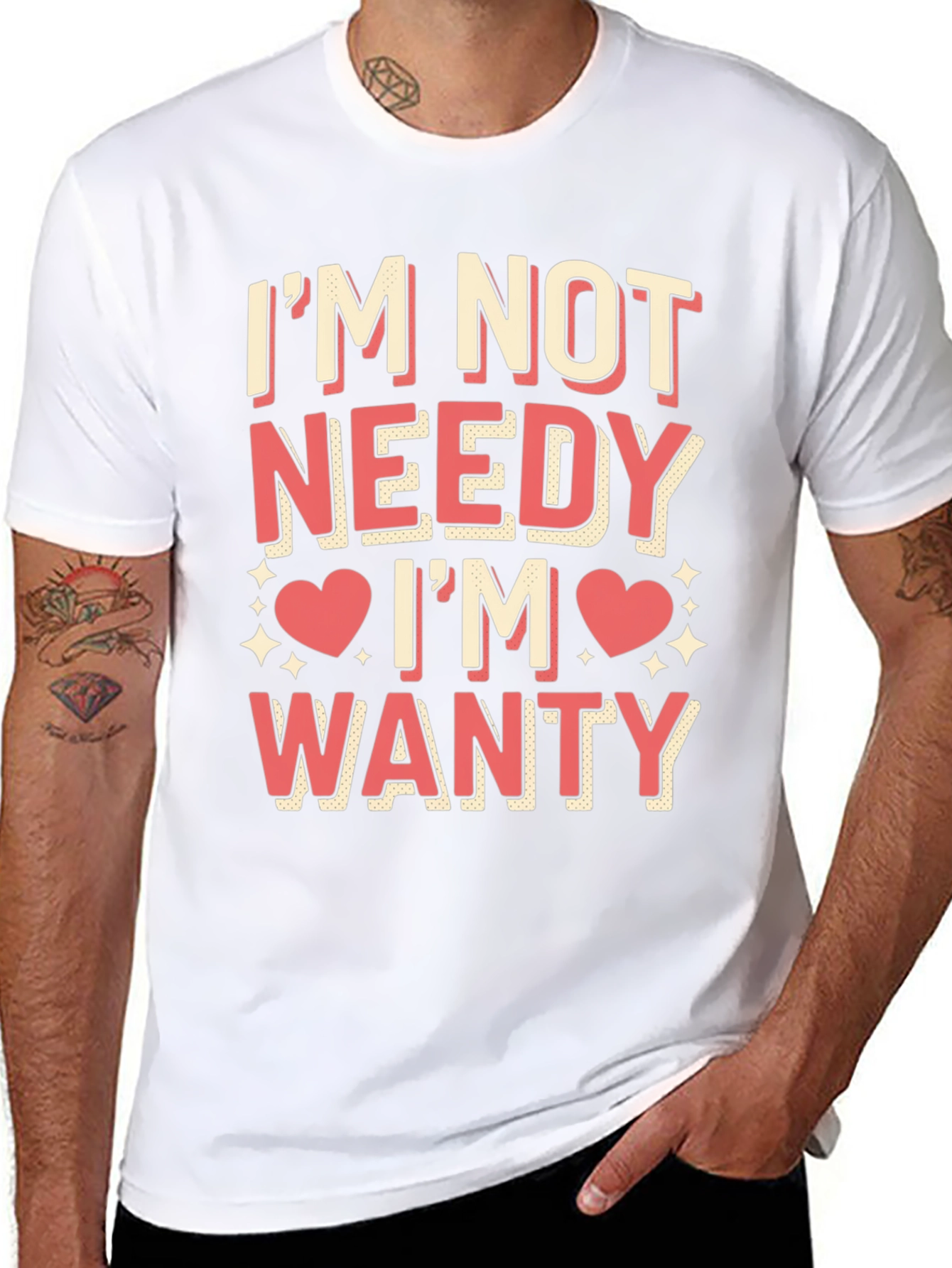 Black I'm Not Needy I'm Wanty Graphic Tee view 8