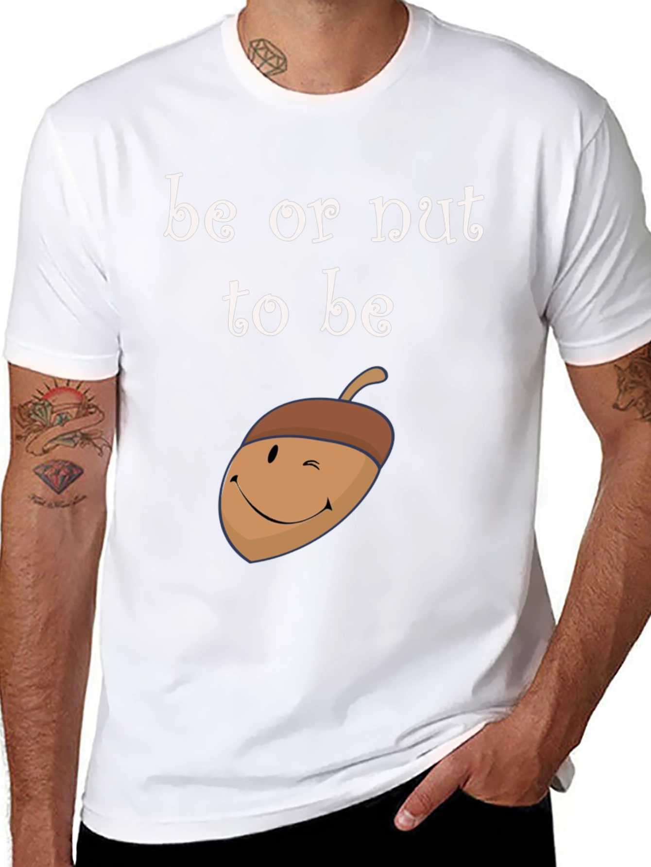 Black Be or Nut to Be Graphic Tee view 8