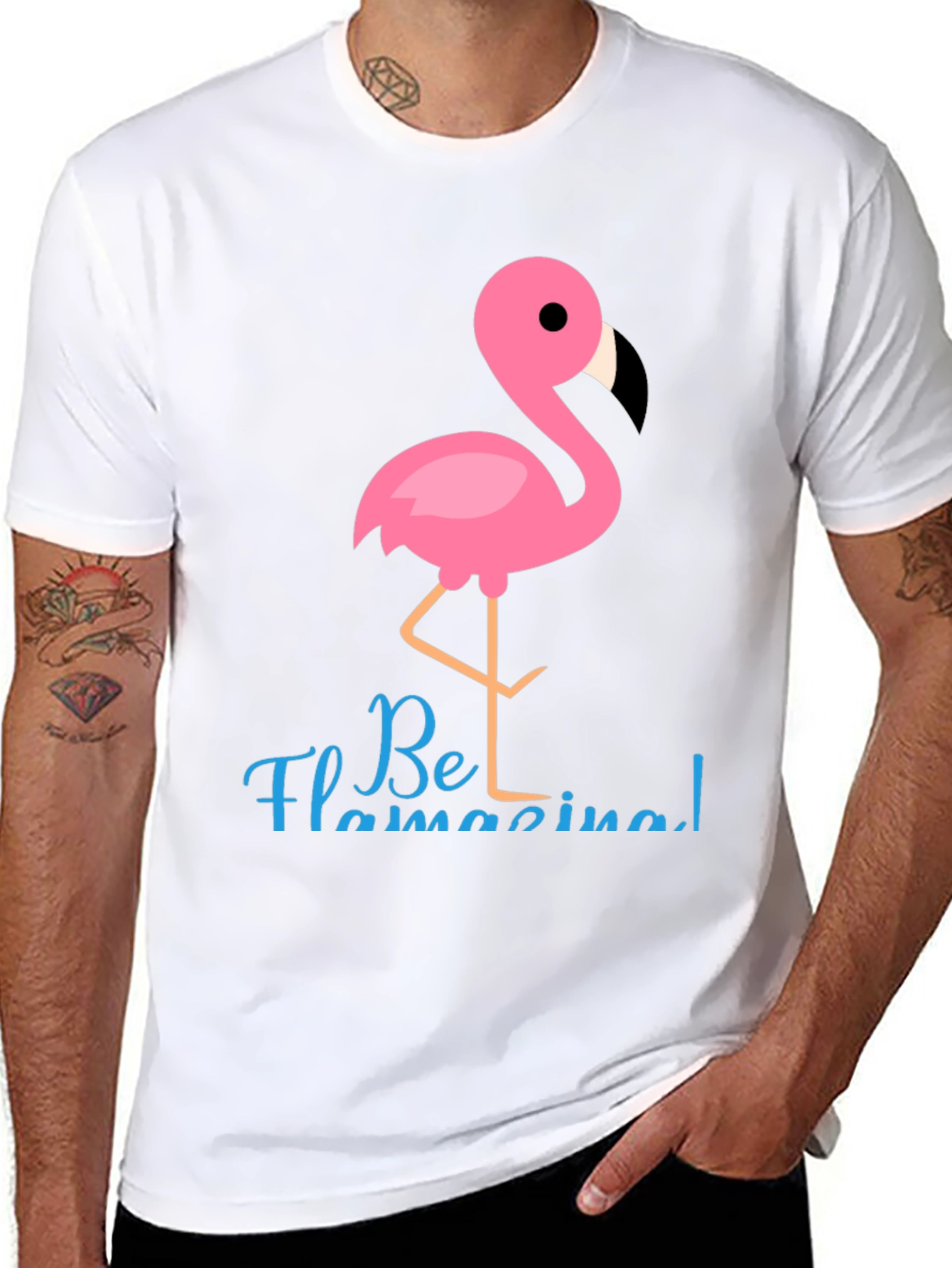 Be Flamazing T-Shirt - Fun Flamingo Graphic Tee - 8