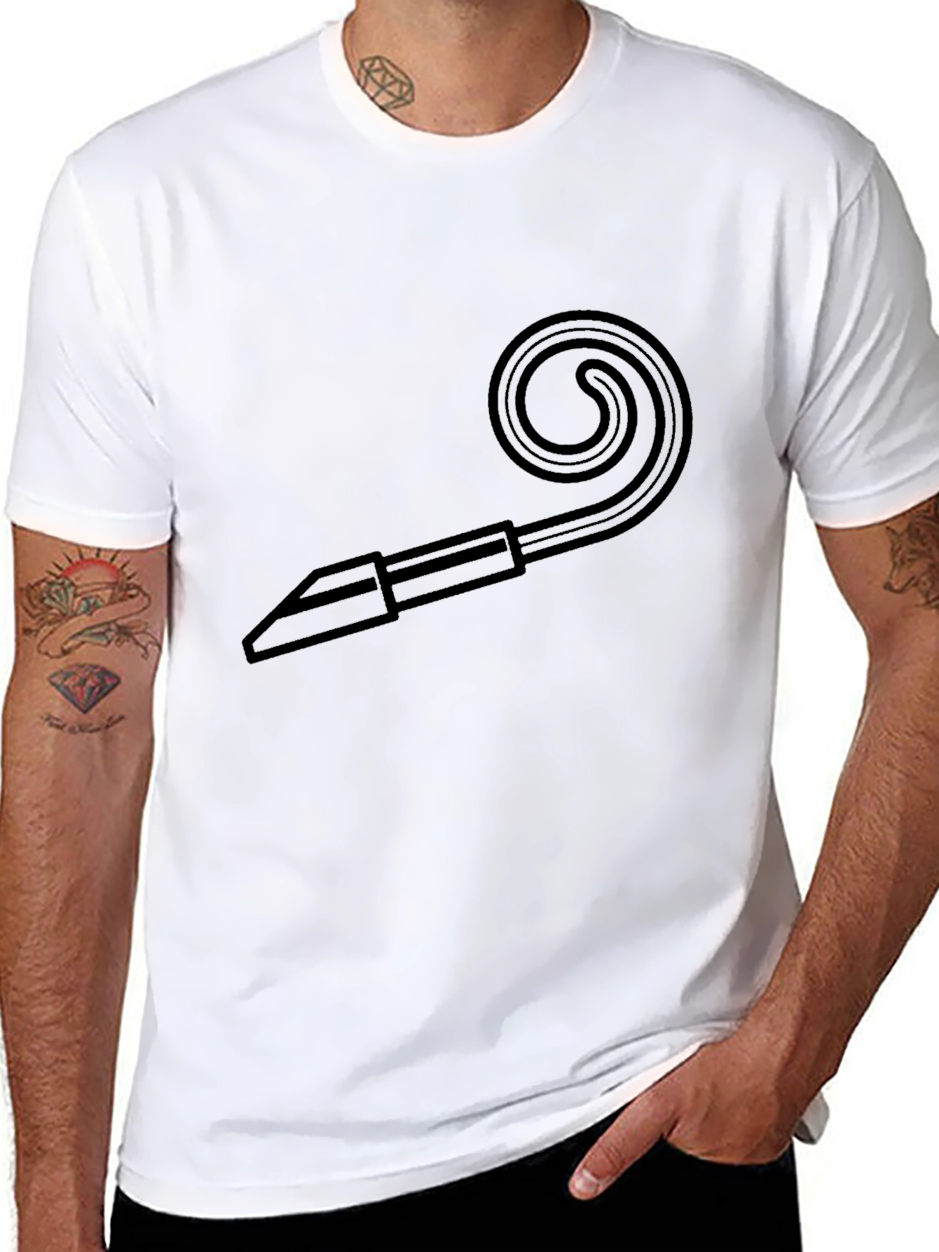 Black Party Blower T-Shirt - Celebrate in Style! view 8