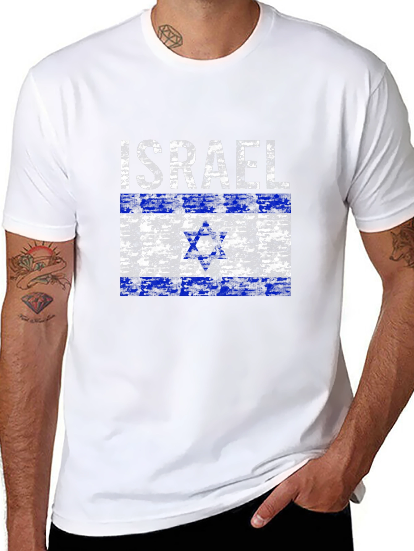 Black Israel Flag T-Shirt Patriotic Pride Tee view 8