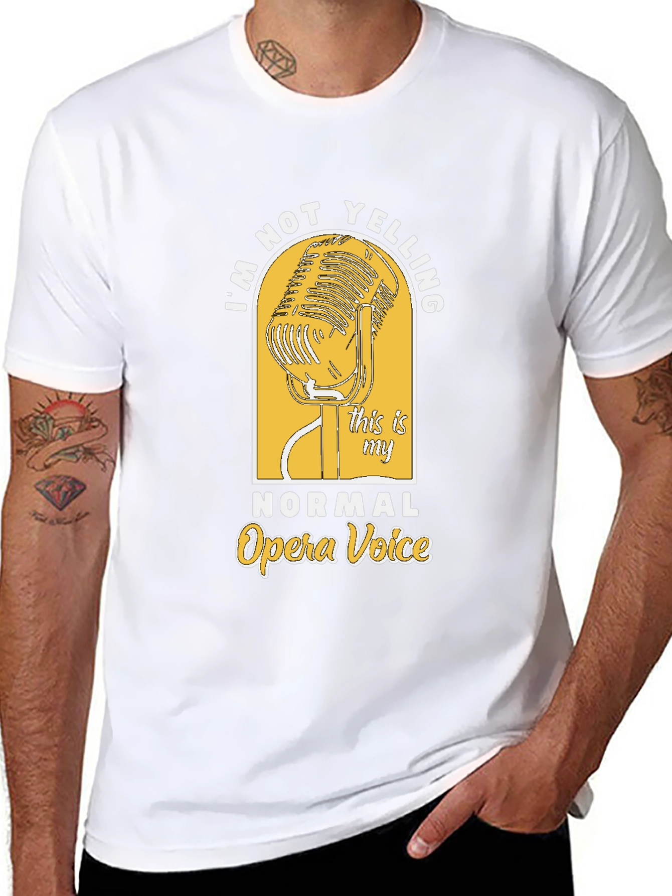 Black Opera Voice Graphic Tee - Black Cotton T-Shirt view 8