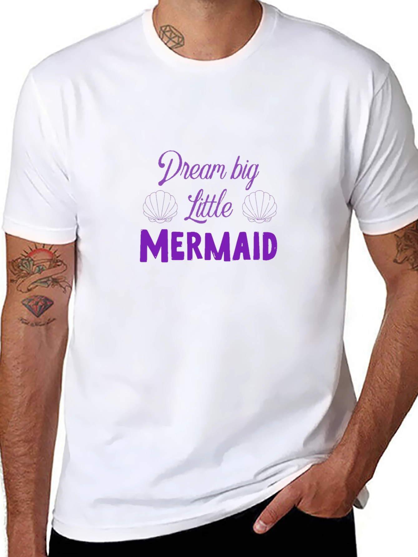 Dream Big Little Mermaid Black T-Shirt - 8