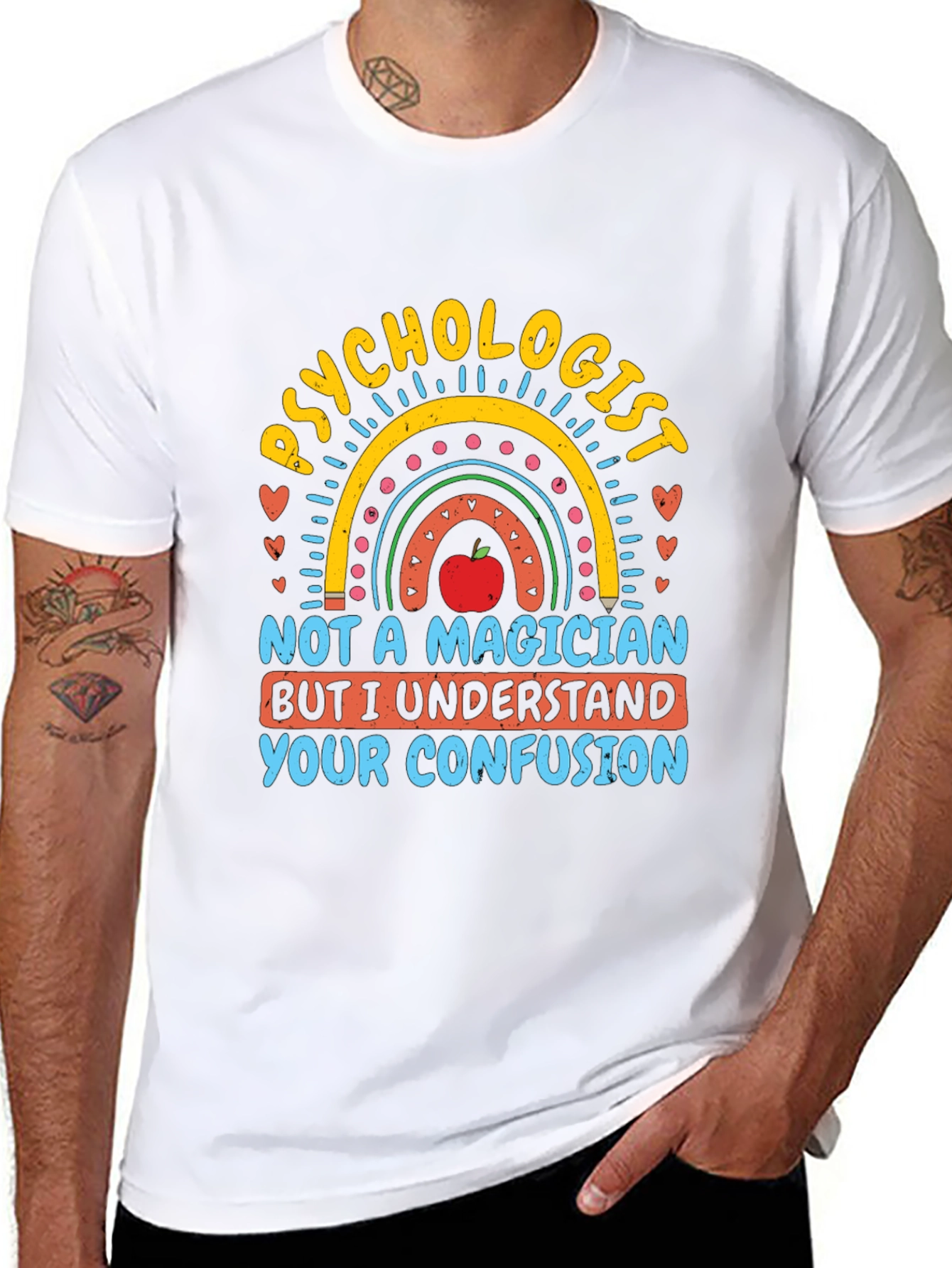 Black Psychologist T-Shirt - Not a Magician view 8