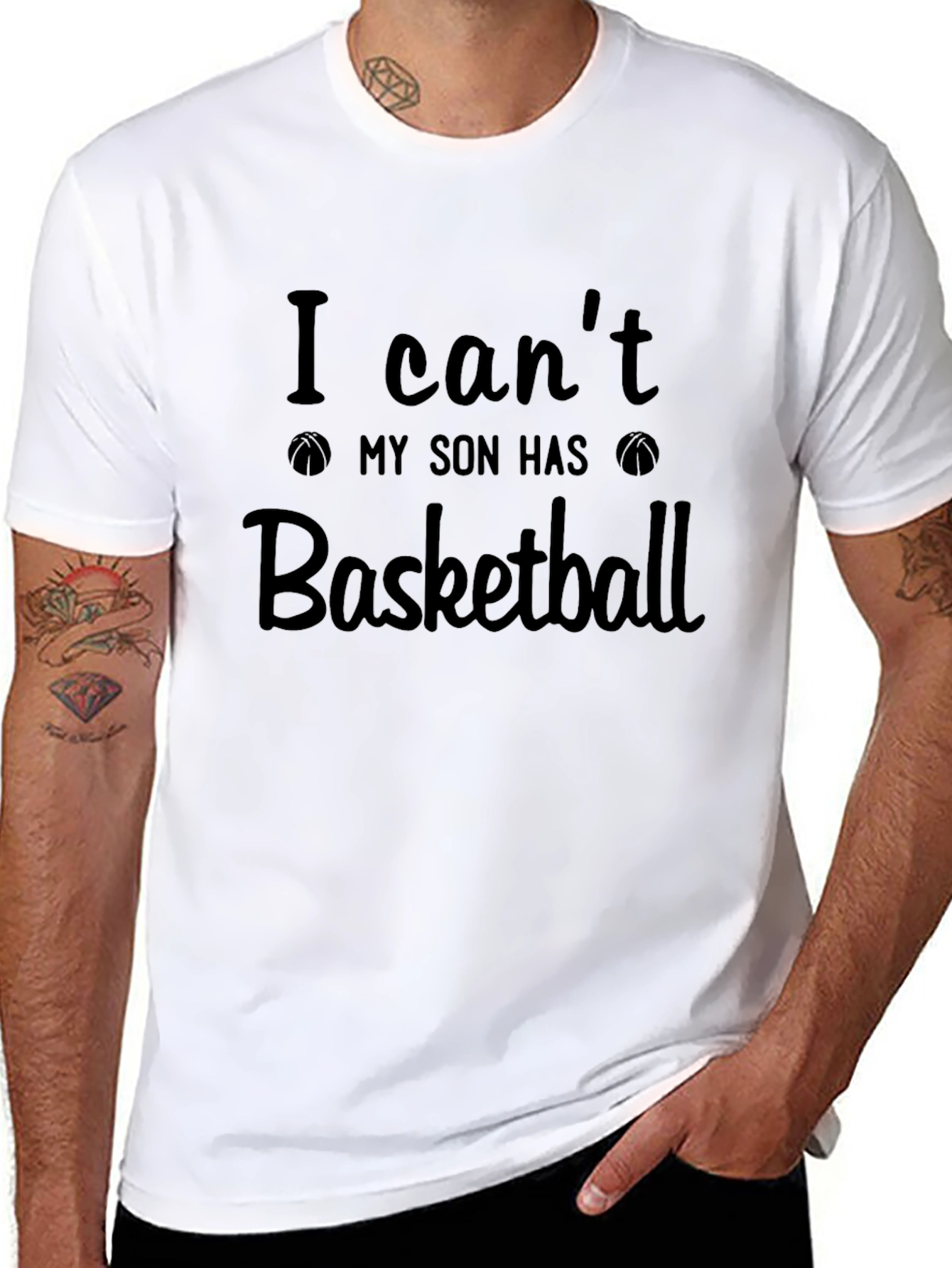 Black Funny Dad's Basketball T-Shirt view 8