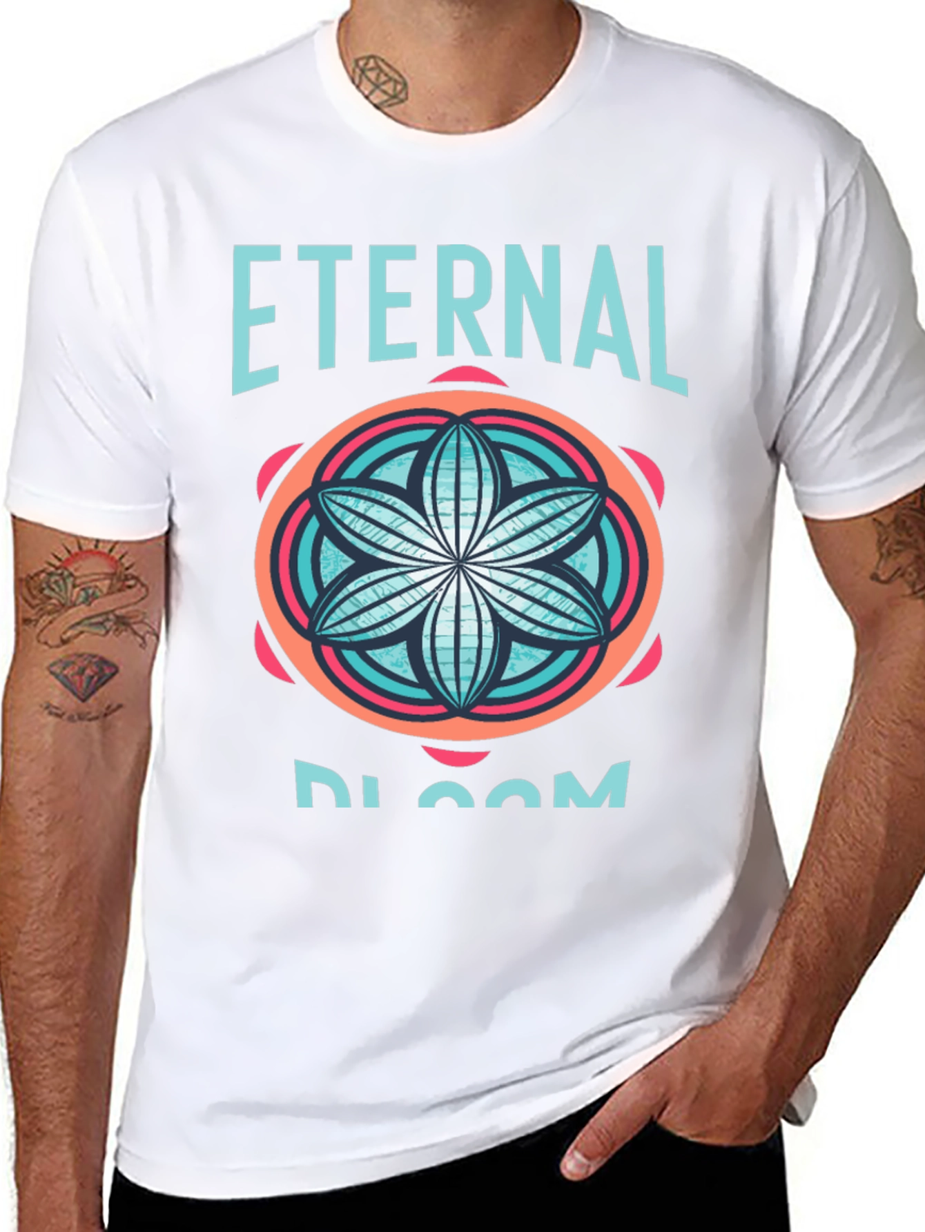 Black Eternal Bloom Black Graphic Tee view 8