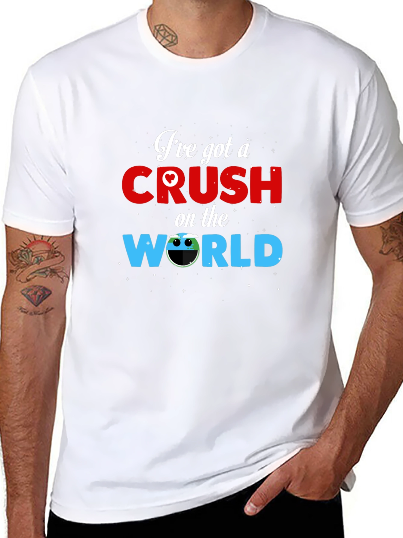 Black Crush On The World Graphic T-Shirt view 8