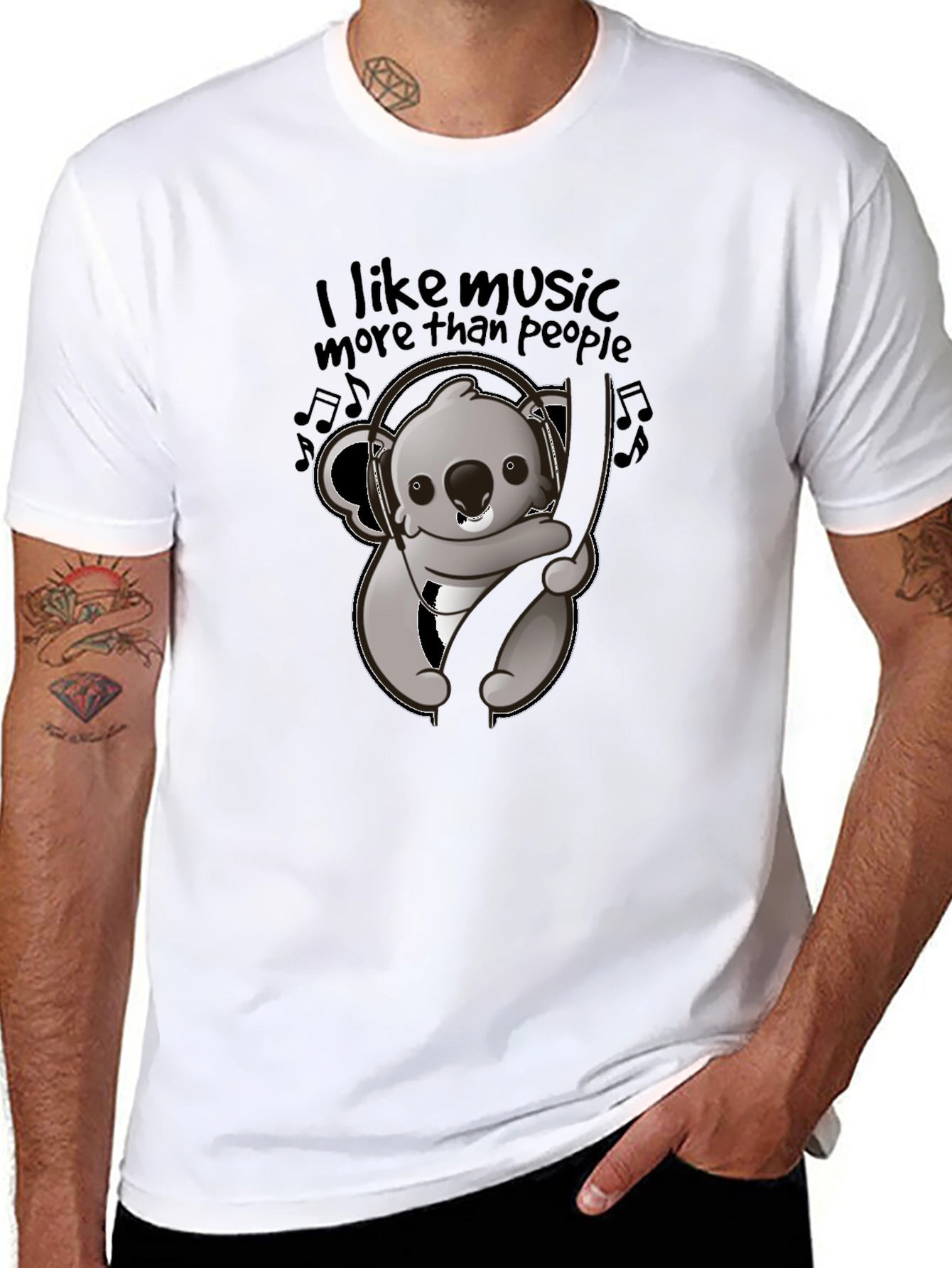Black Music Loving Koala Graphic Tee view 8