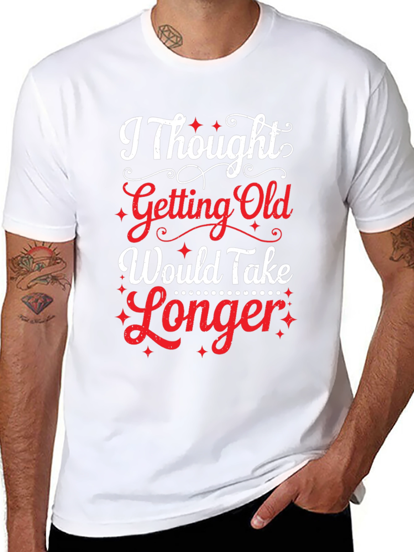 Black Funny "Getting Old" Graphic Tee view 8