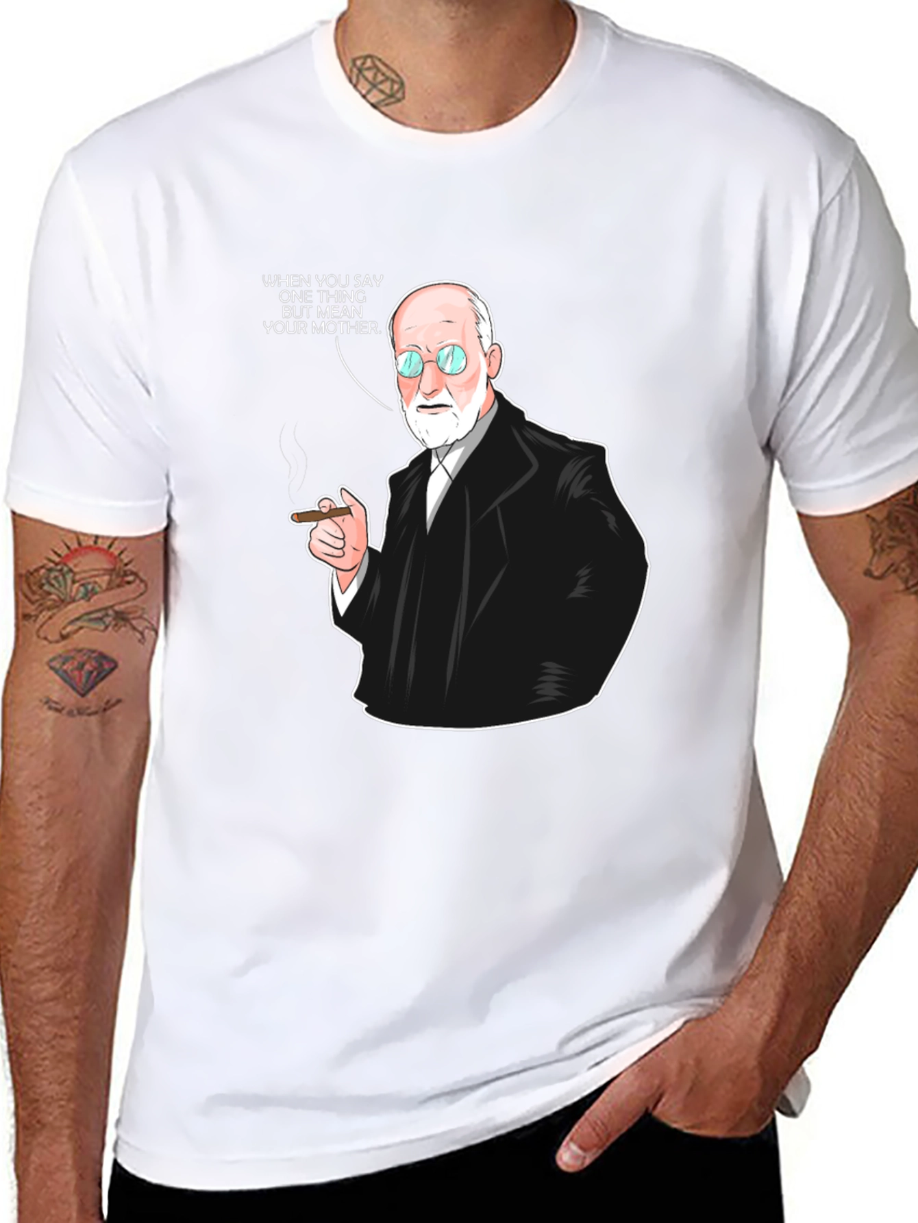 Black Freud T-Shirt: Funny Psychoanalysis Humor Tee view 8