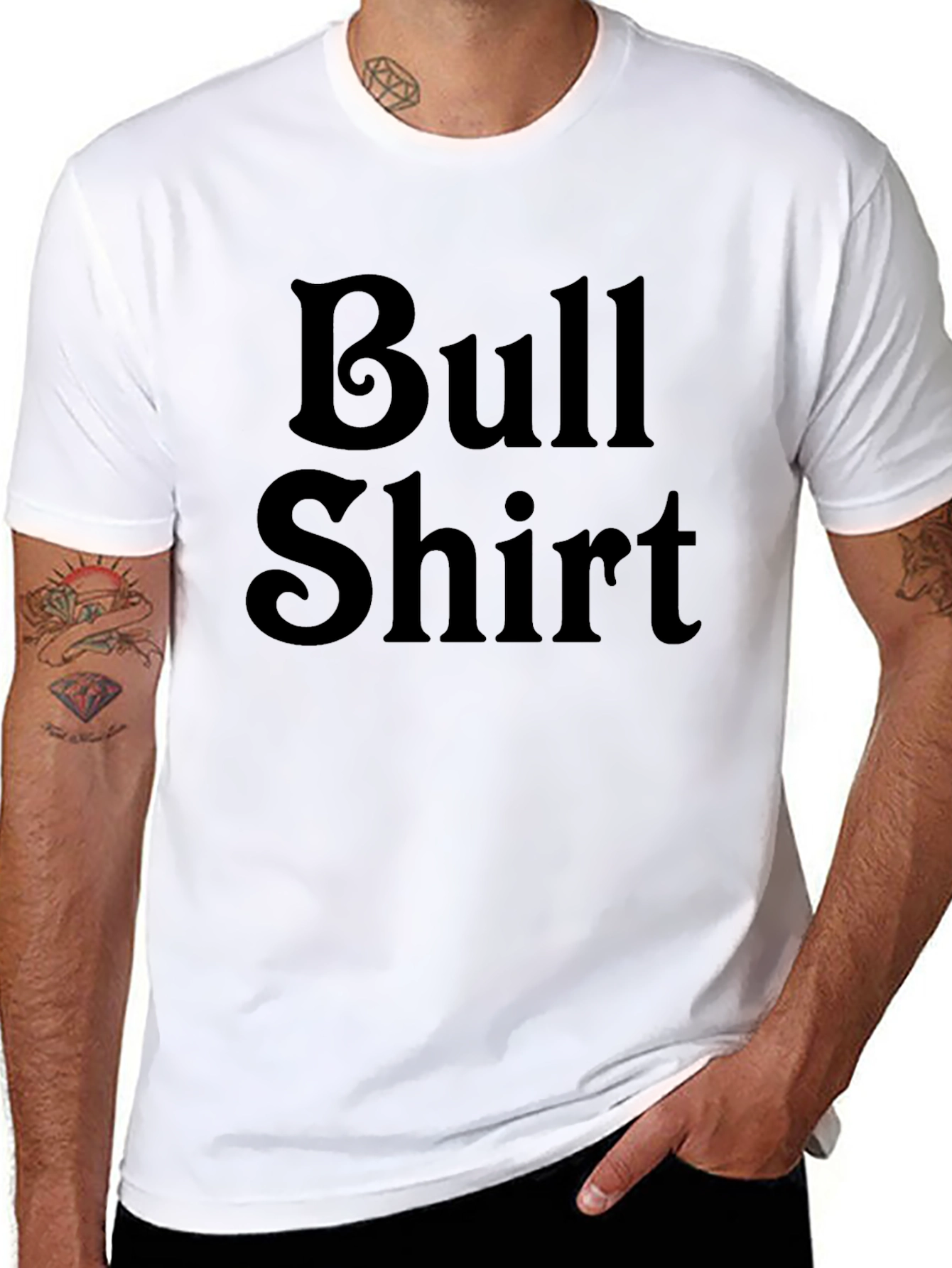 Black Bull Shirt Graphic Tee - Black Cotton T-Shirt view 8